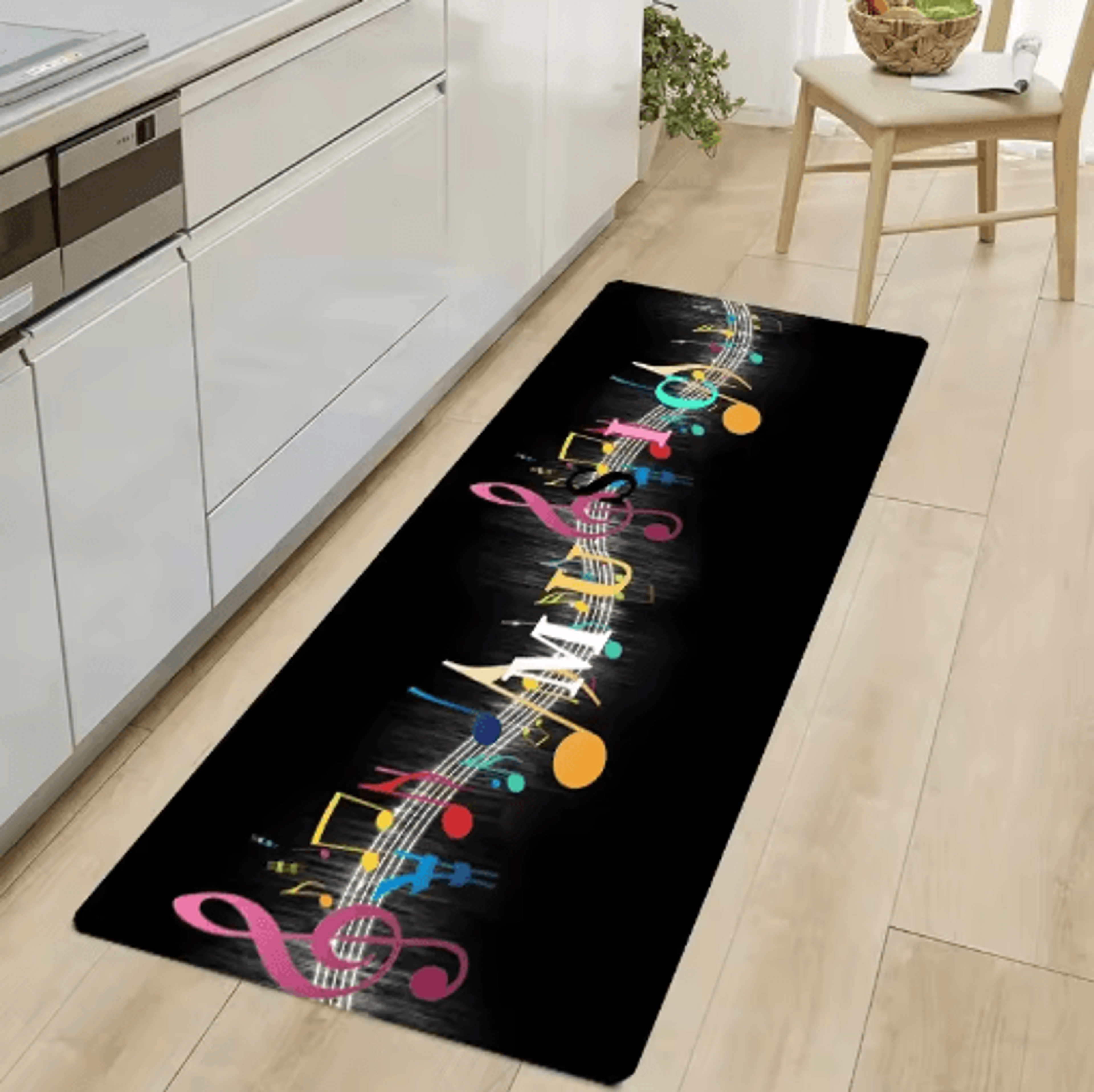 MusicThemed Non Slip Kitchen Rug Runner Decorative Floor Mat For Home  Entrance 6