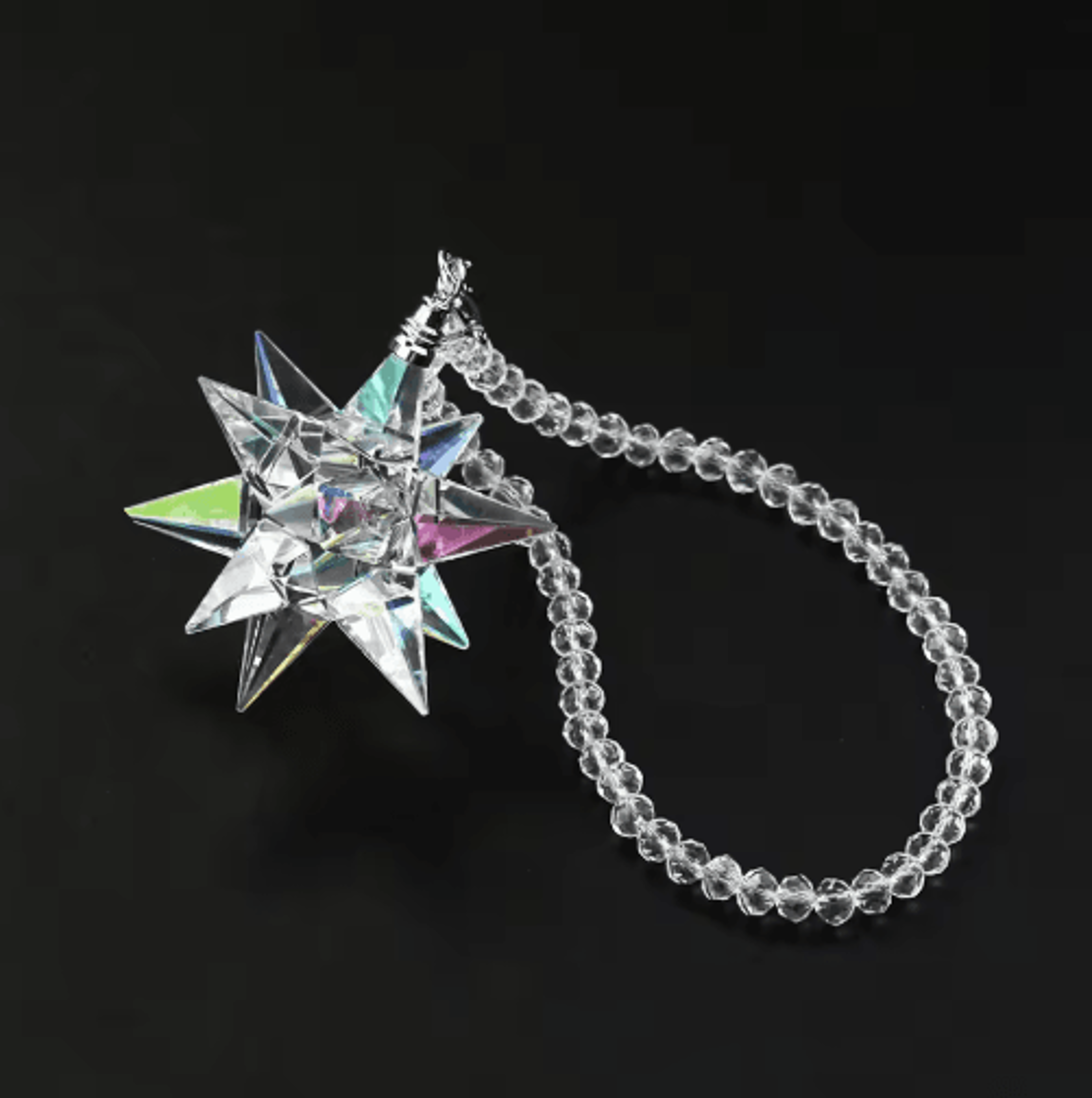 AB Crystal Meteor Hanging Pendant  Rainbow Maker Car Mirror Decor 4