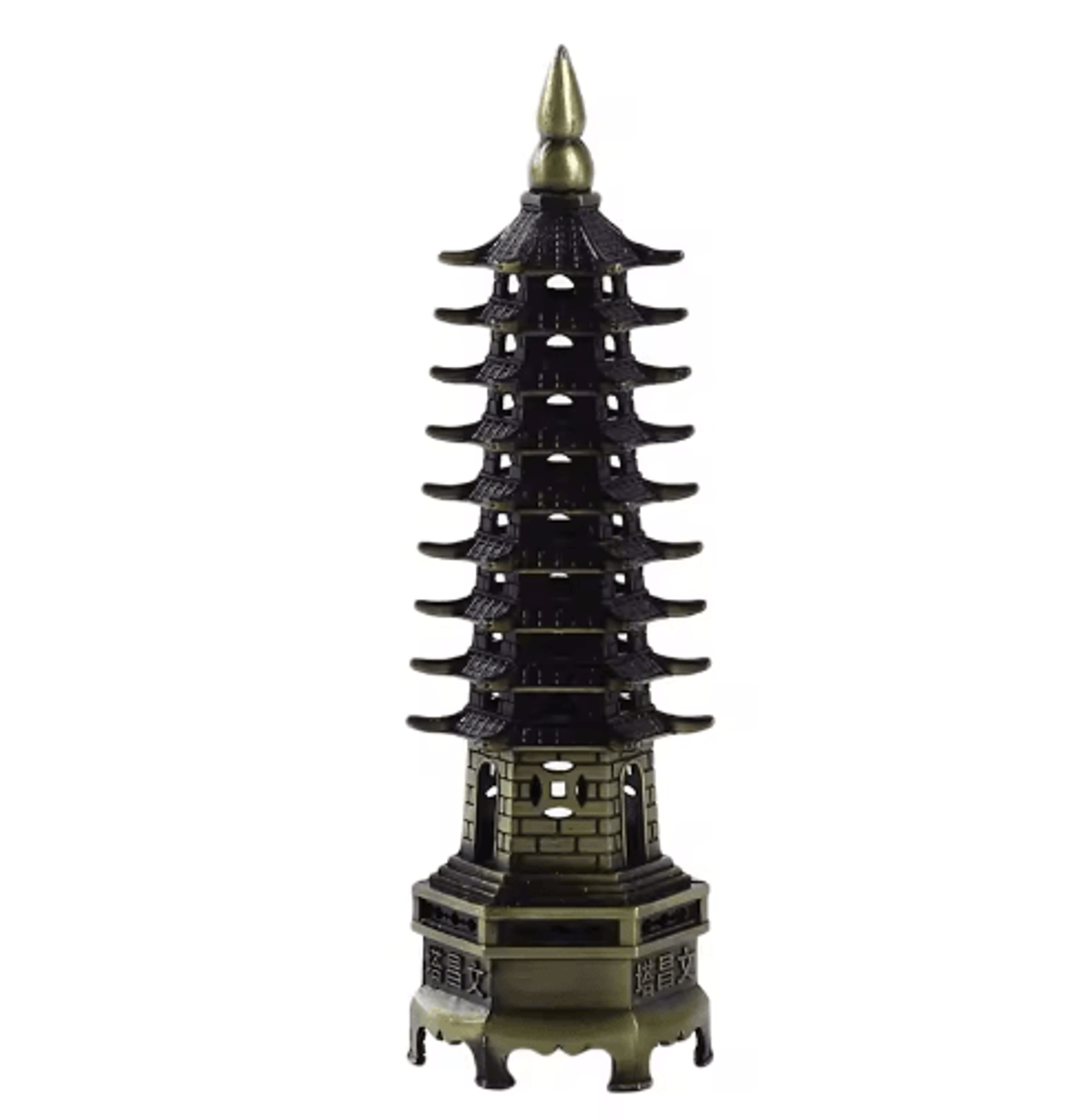 Feng Shui Wenchang Pagoda Statue  Zinc Alloy Chinese Tower Decor For Home  Office 6