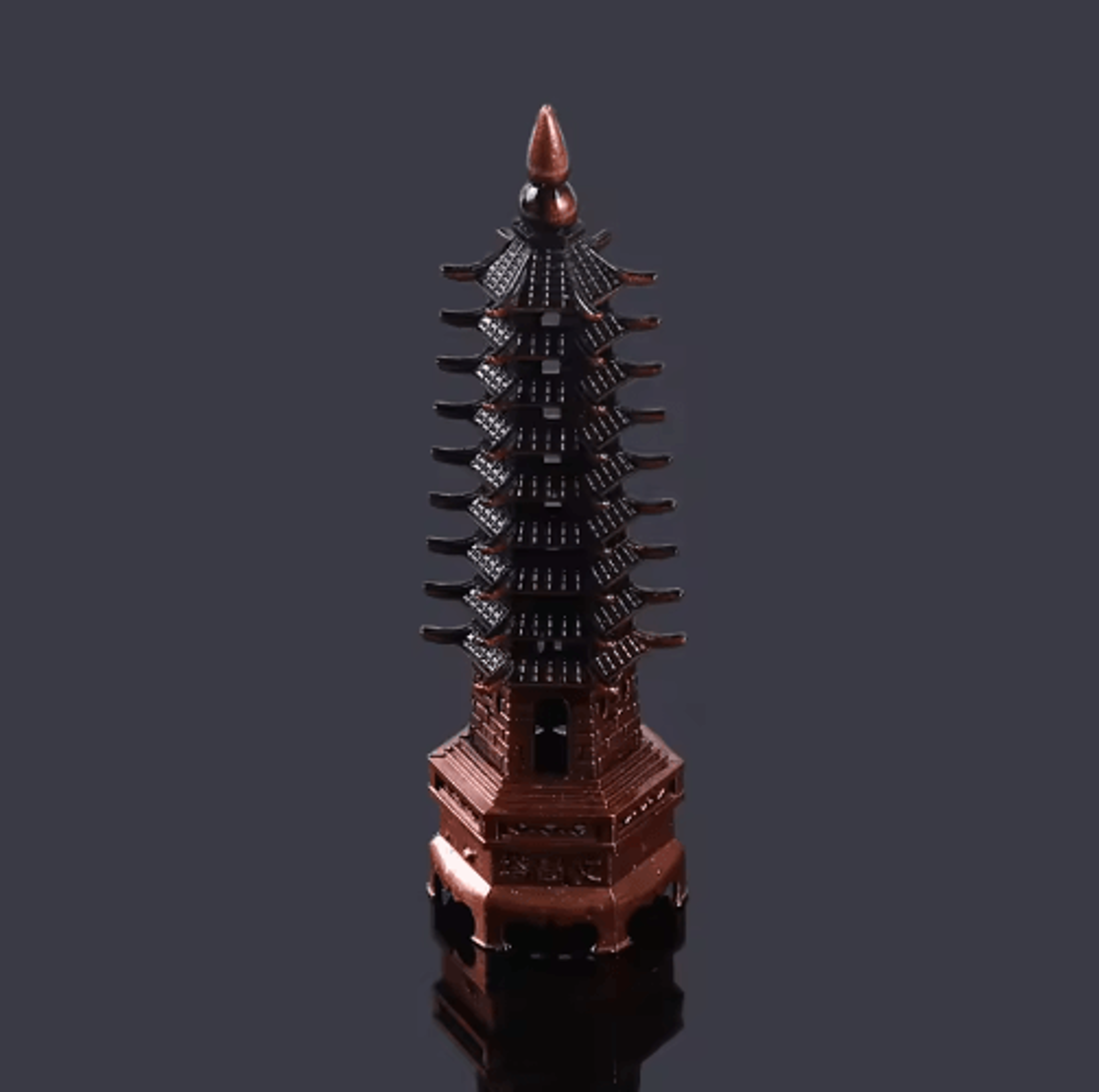 Feng Shui Wenchang Pagoda Statue  Zinc Alloy Chinese Tower Decor For Home  Office 8