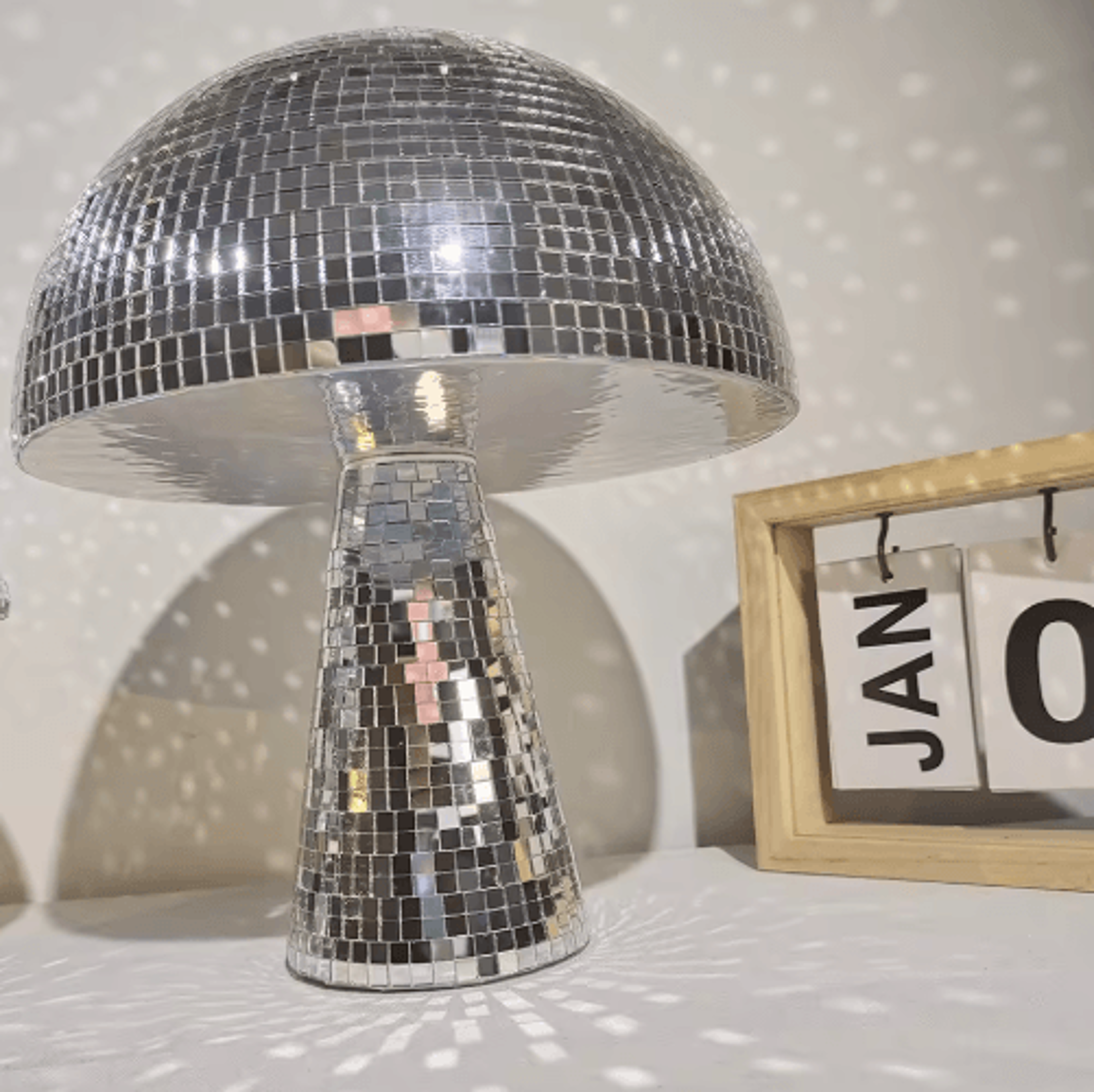 Mushroom Disco Ball Decor  Mirror Party Accent For Stylish Spaces 2