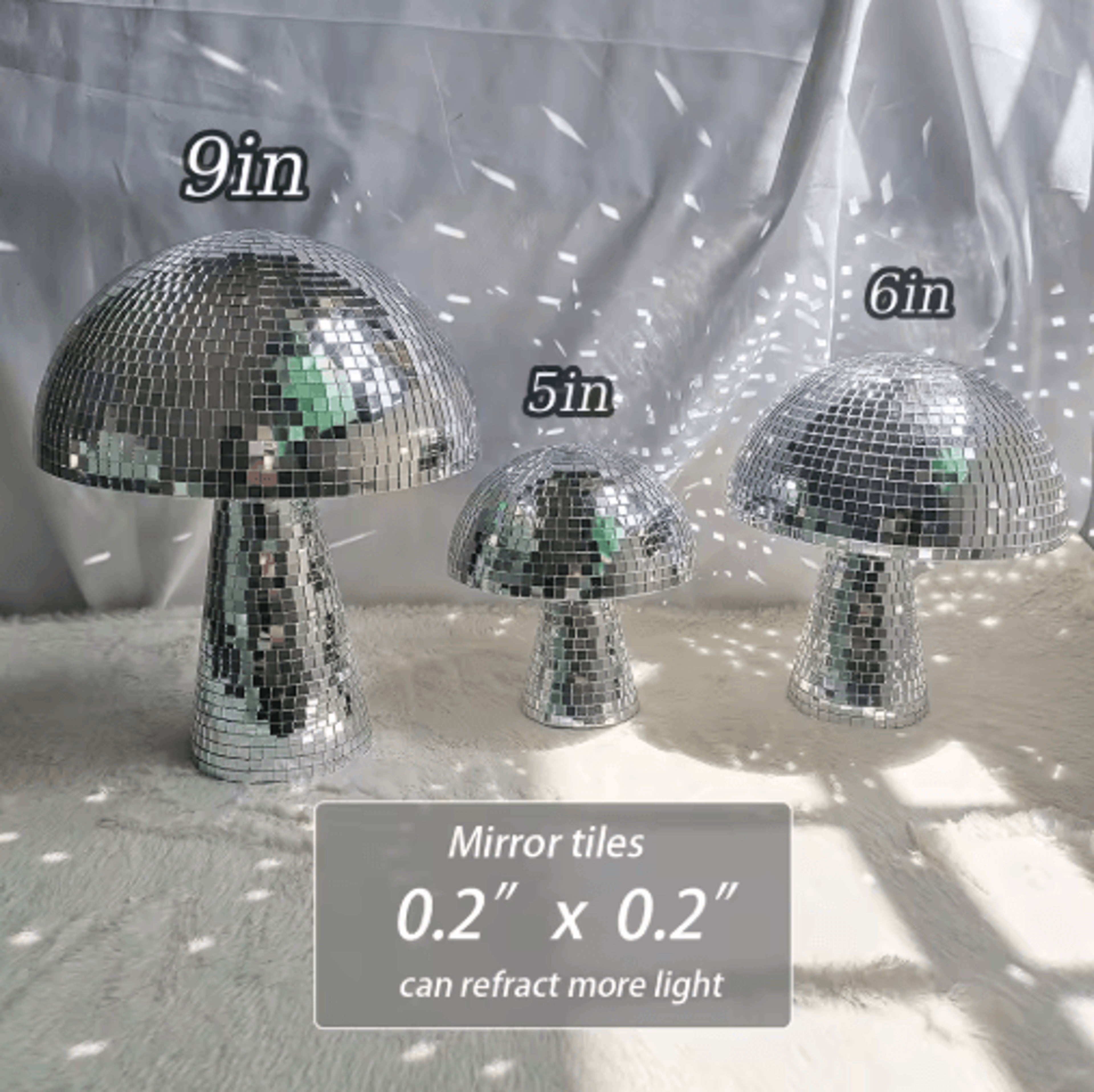 Mushroom Disco Ball Decor  Mirror Party Accent For Stylish Spaces 4