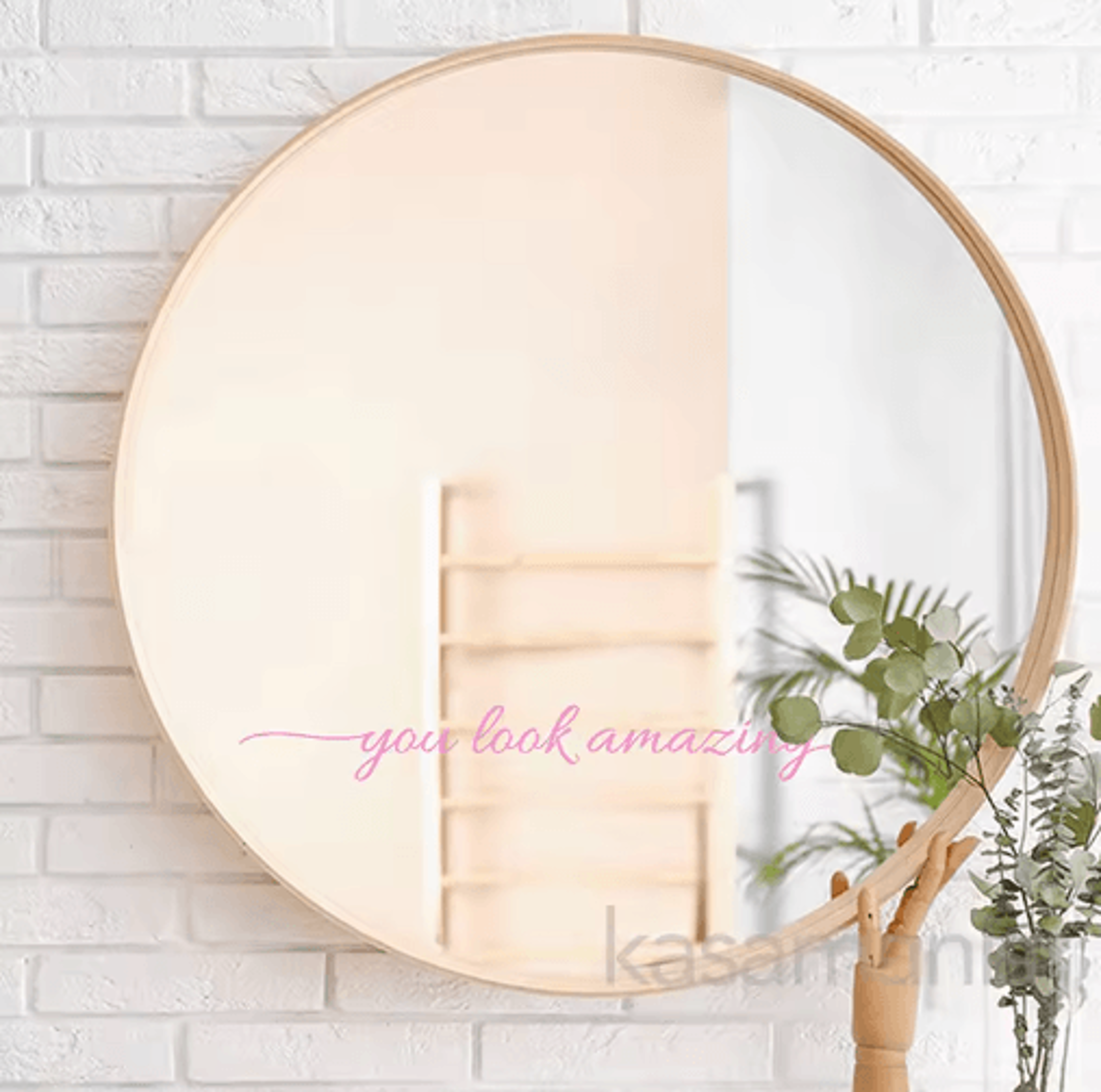 you look amazing mirror decal inspirational vinyl wall sticker for bathroom & bedroom
