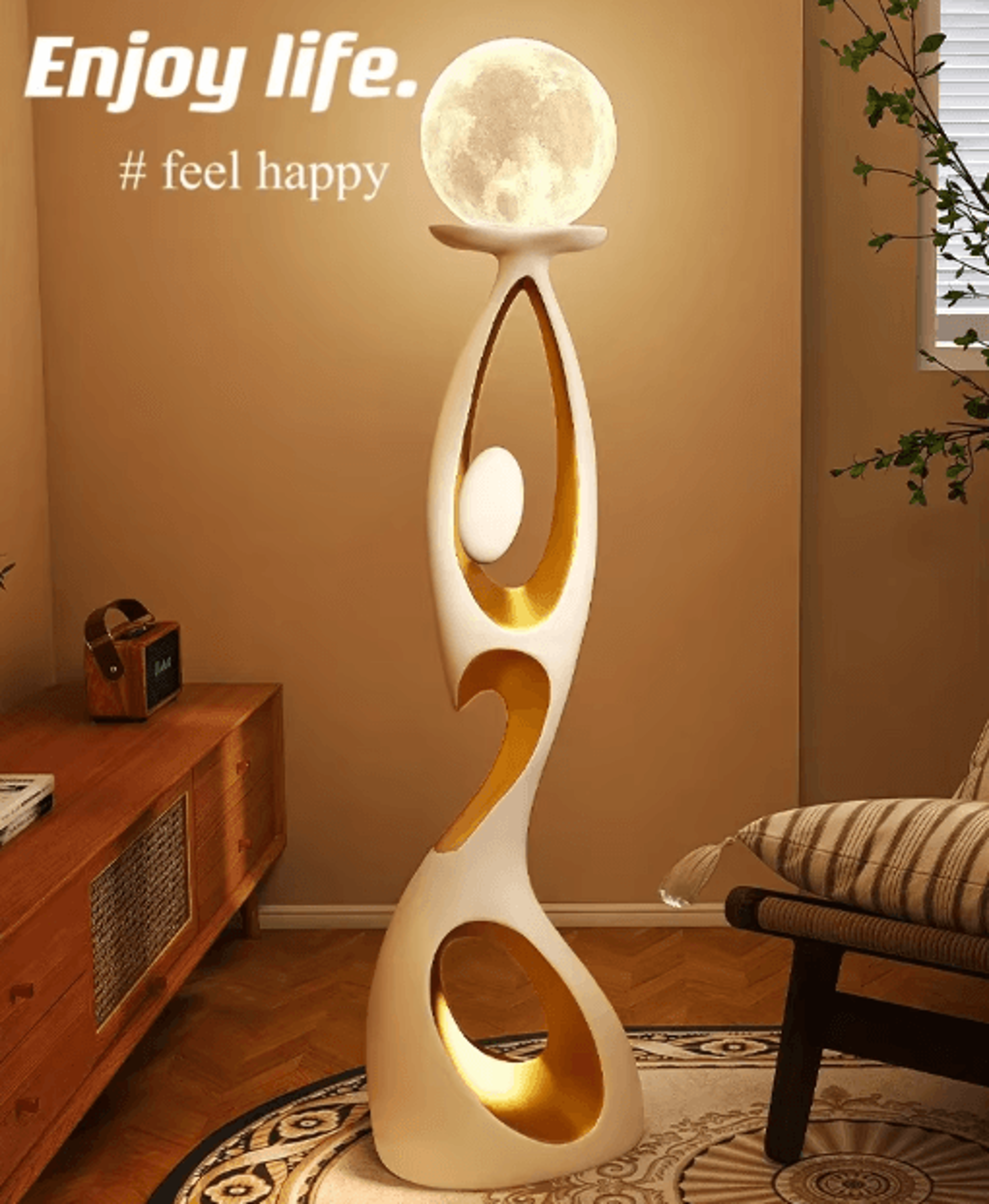 abstract dancing figures sculpture – modern nordic luxury home decor accent