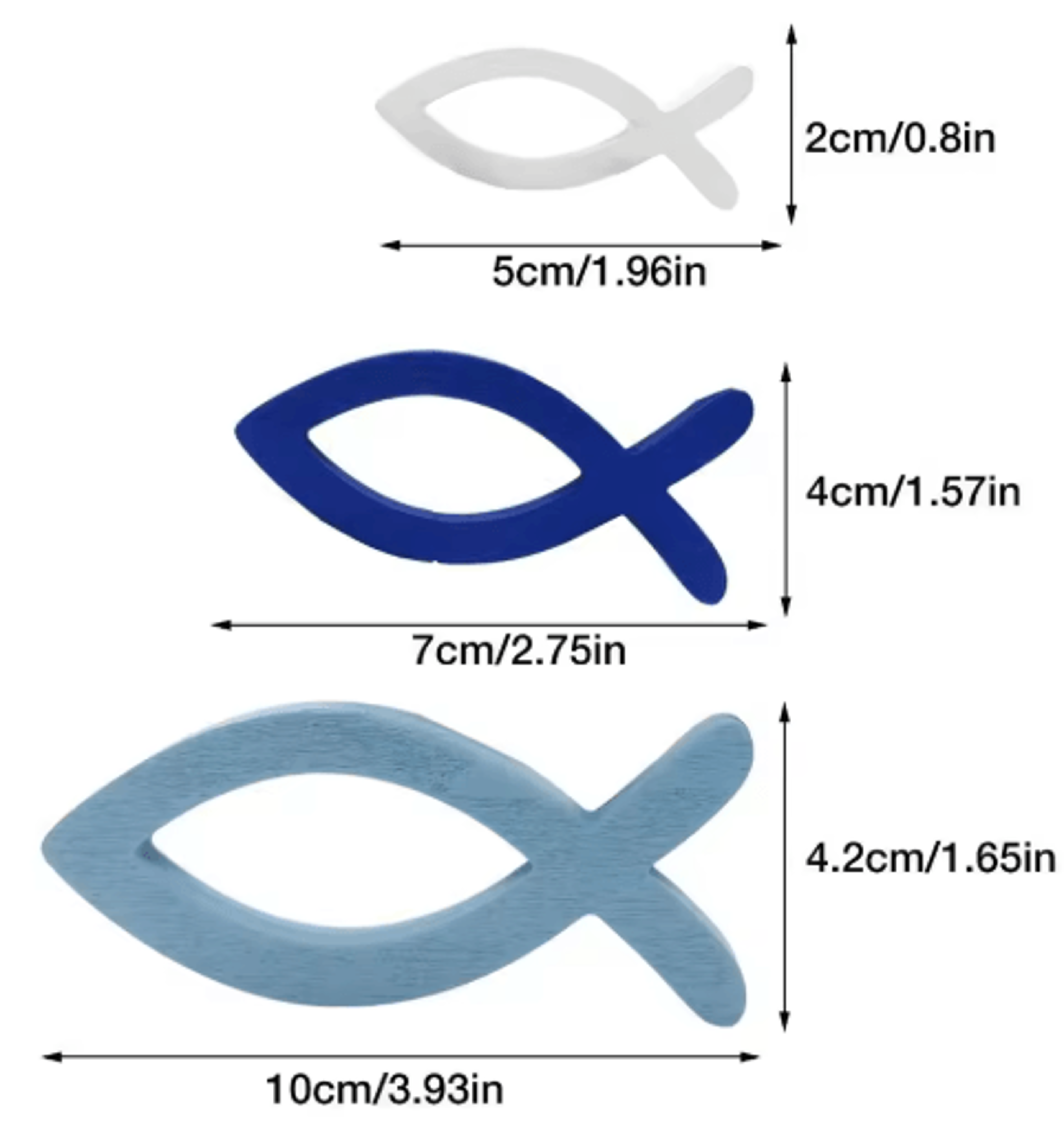 Handcrafted Wooden Fish Wall Art Set  Coastal Ocean Decor For Home  Beach Spaces 2