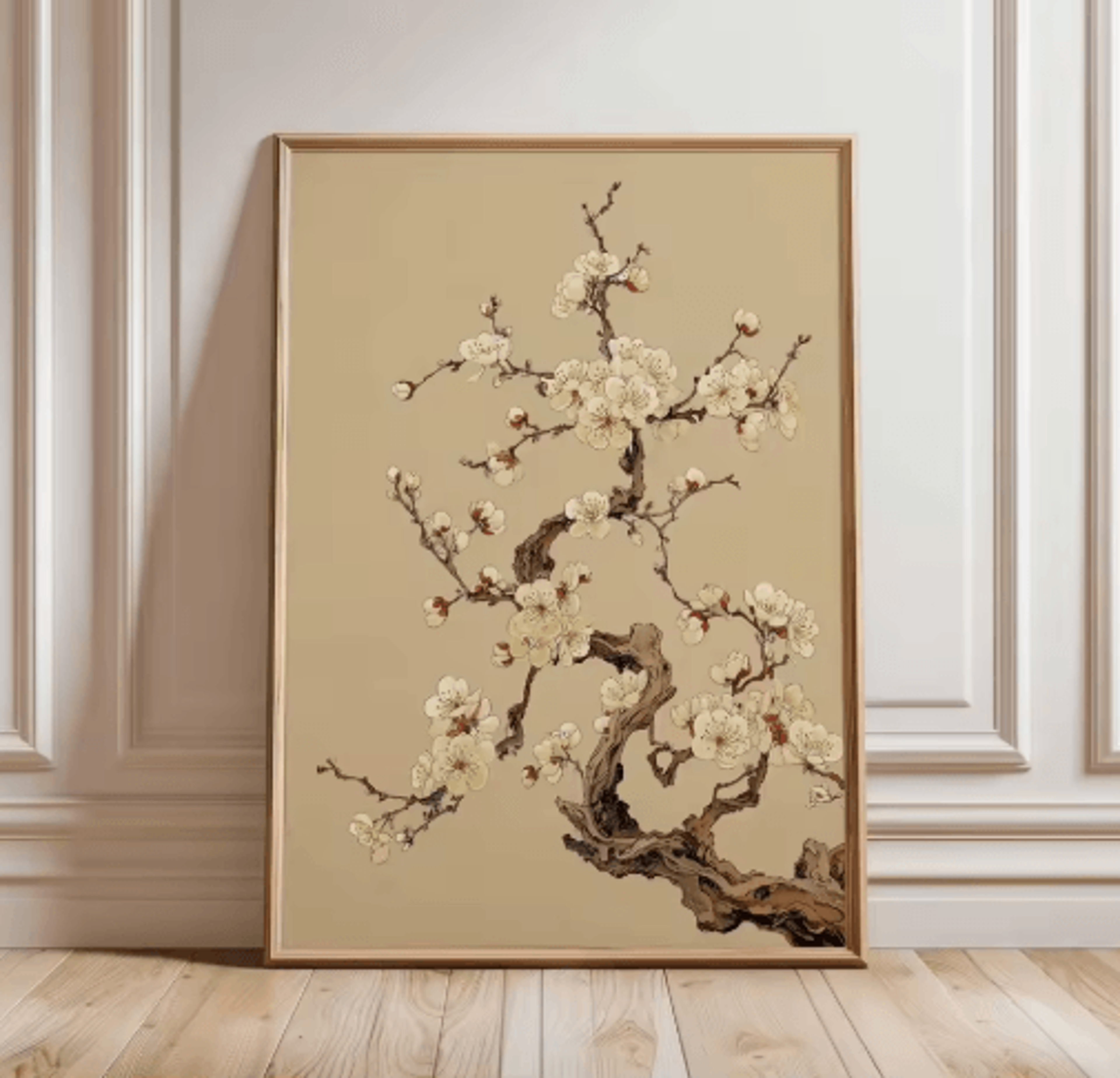 Frameless Japanese Pine Tree Wall Art Zen Nature Poster Print For Calm Interiors 9