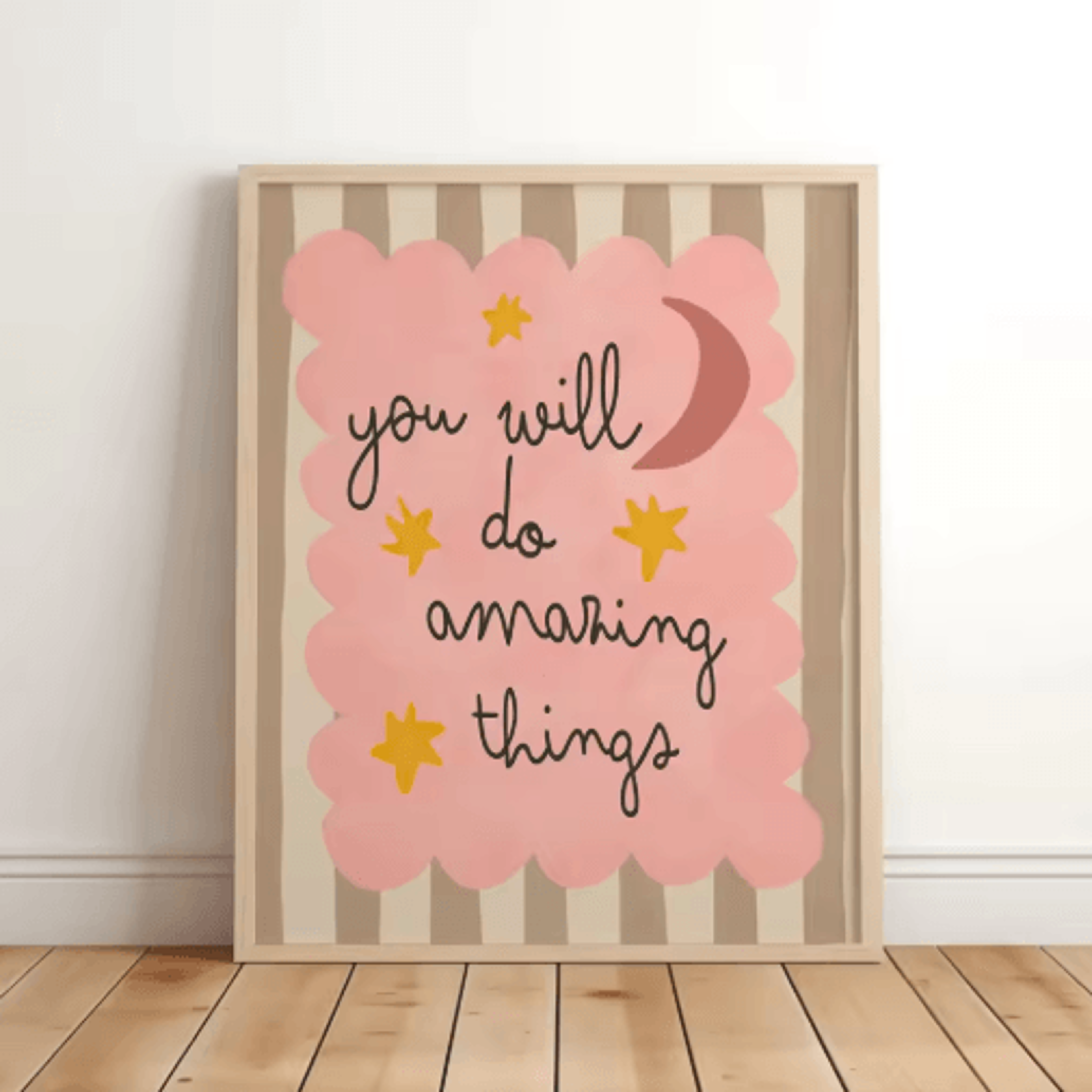 Magical Unicorn Nursery Wall Art  Inspirational Quote Canvas Prints For Kids Room 13