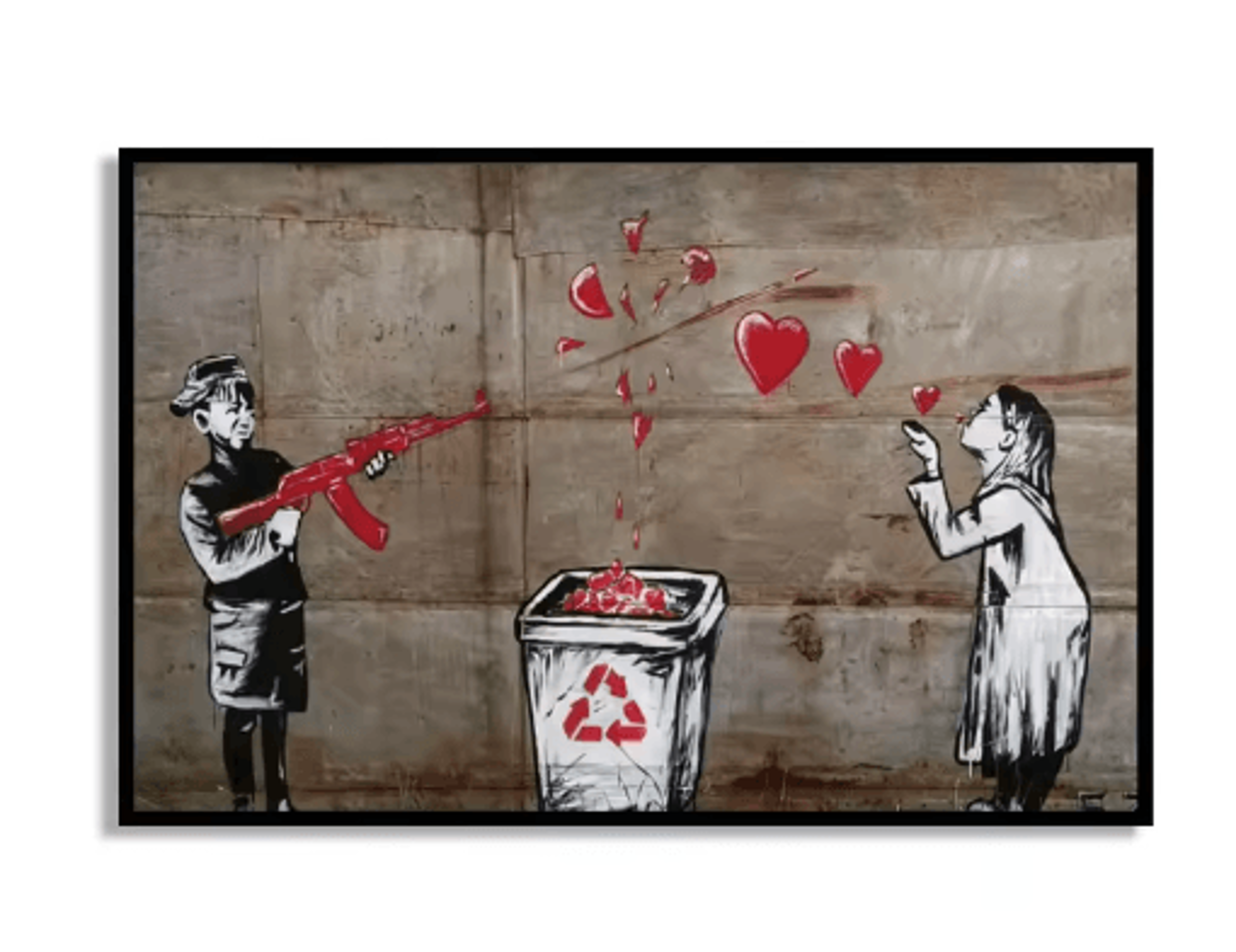 Banksy Style Graffiti Canvas Print Modern Urban Street Art Wall Poster Frameless 10