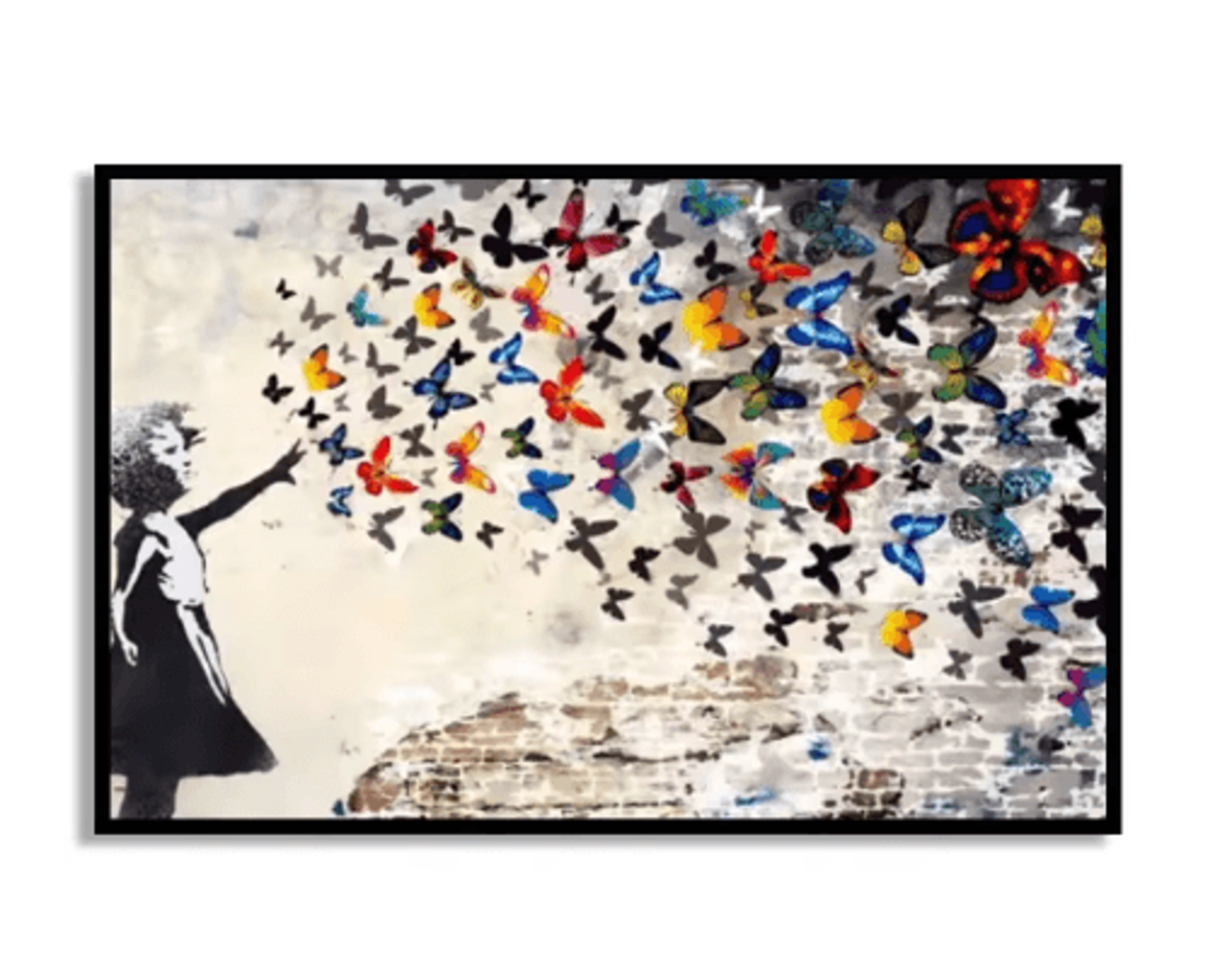 Banksy Style Graffiti Canvas Print Modern Urban Street Art Wall Poster Frameless 26