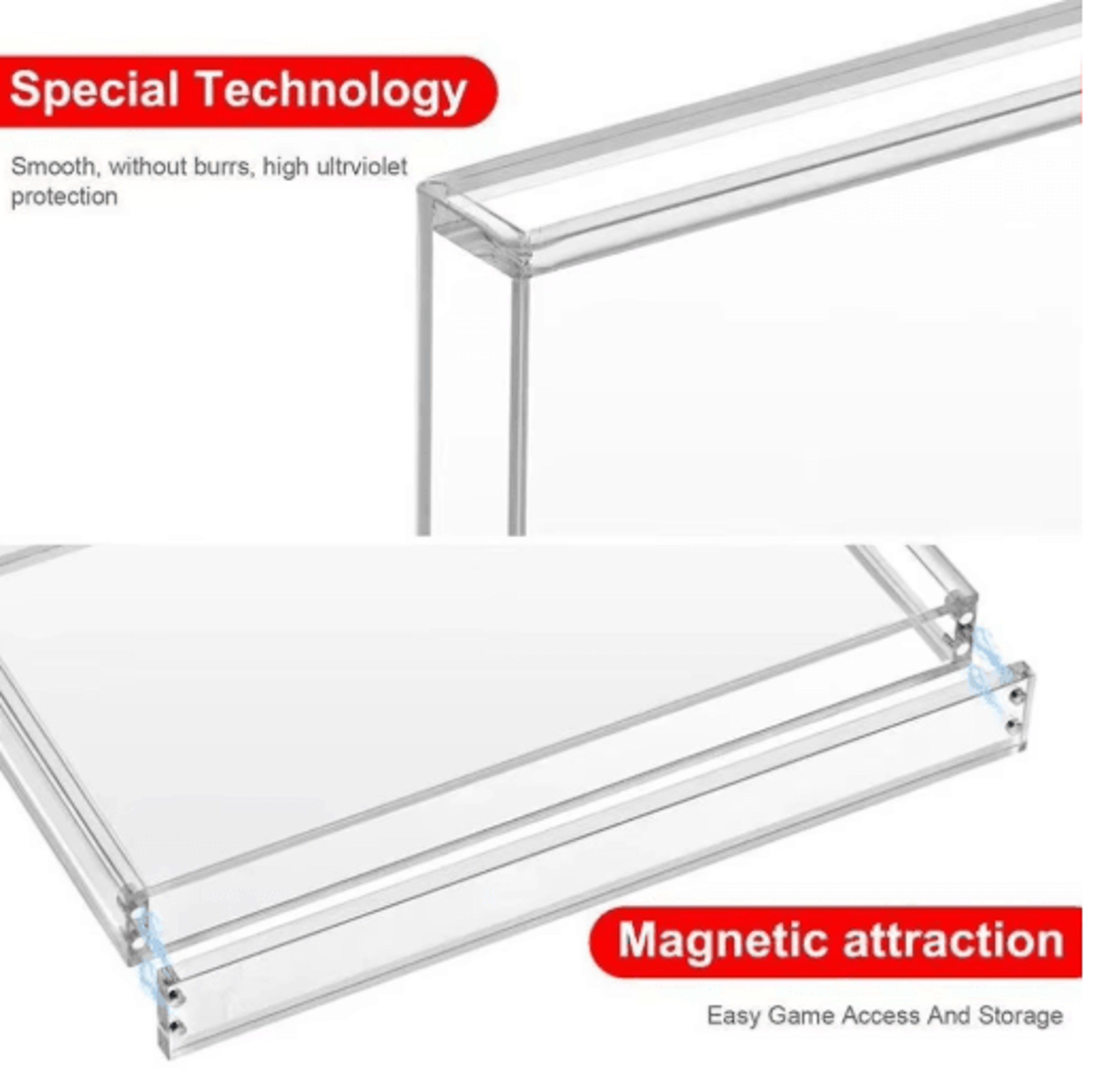 magnetic acrylic game card display case for switch 2