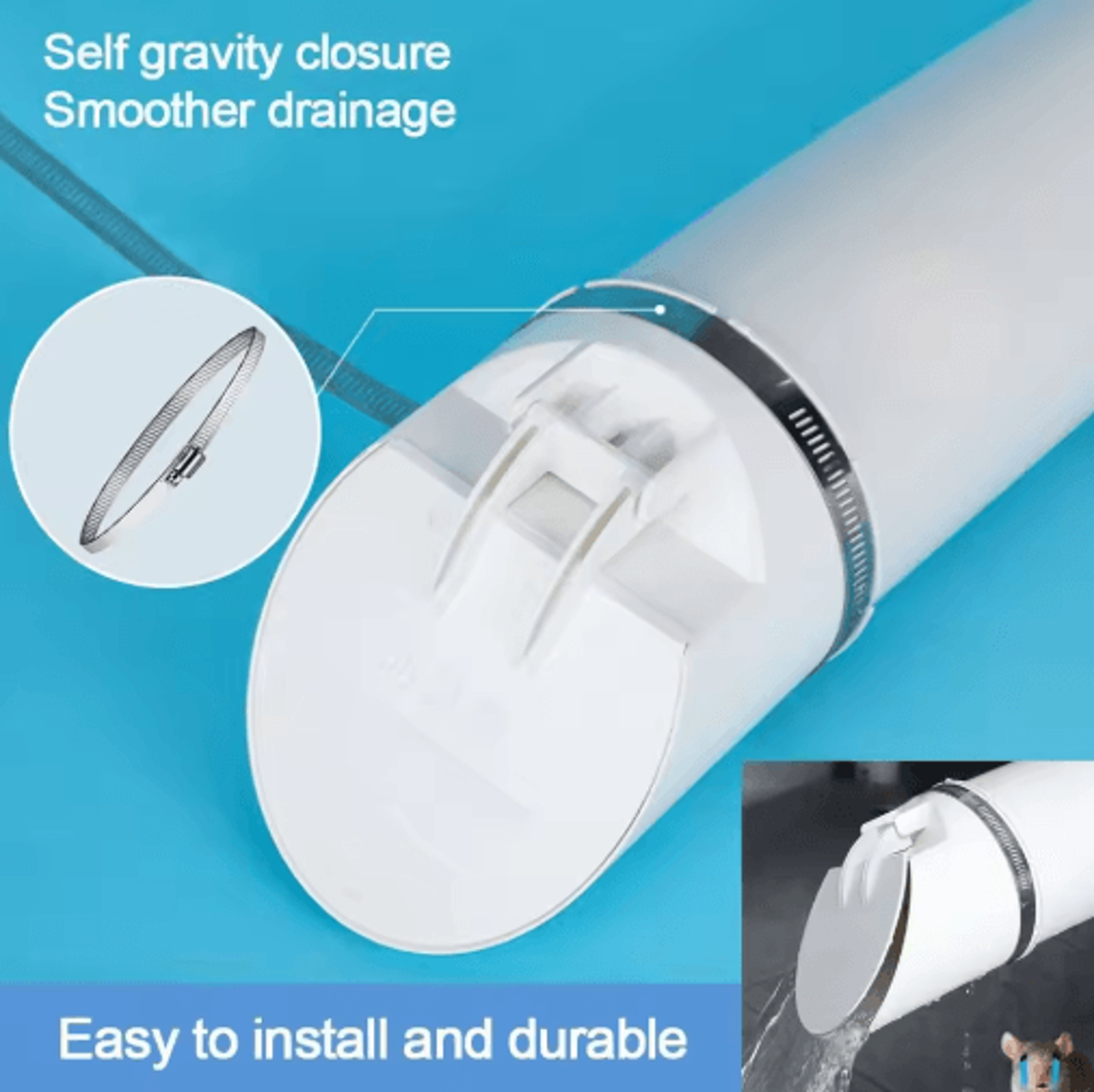 AntiOdor Drain Pipe Cap For Floor Drains  Rainwater Pipes 6
