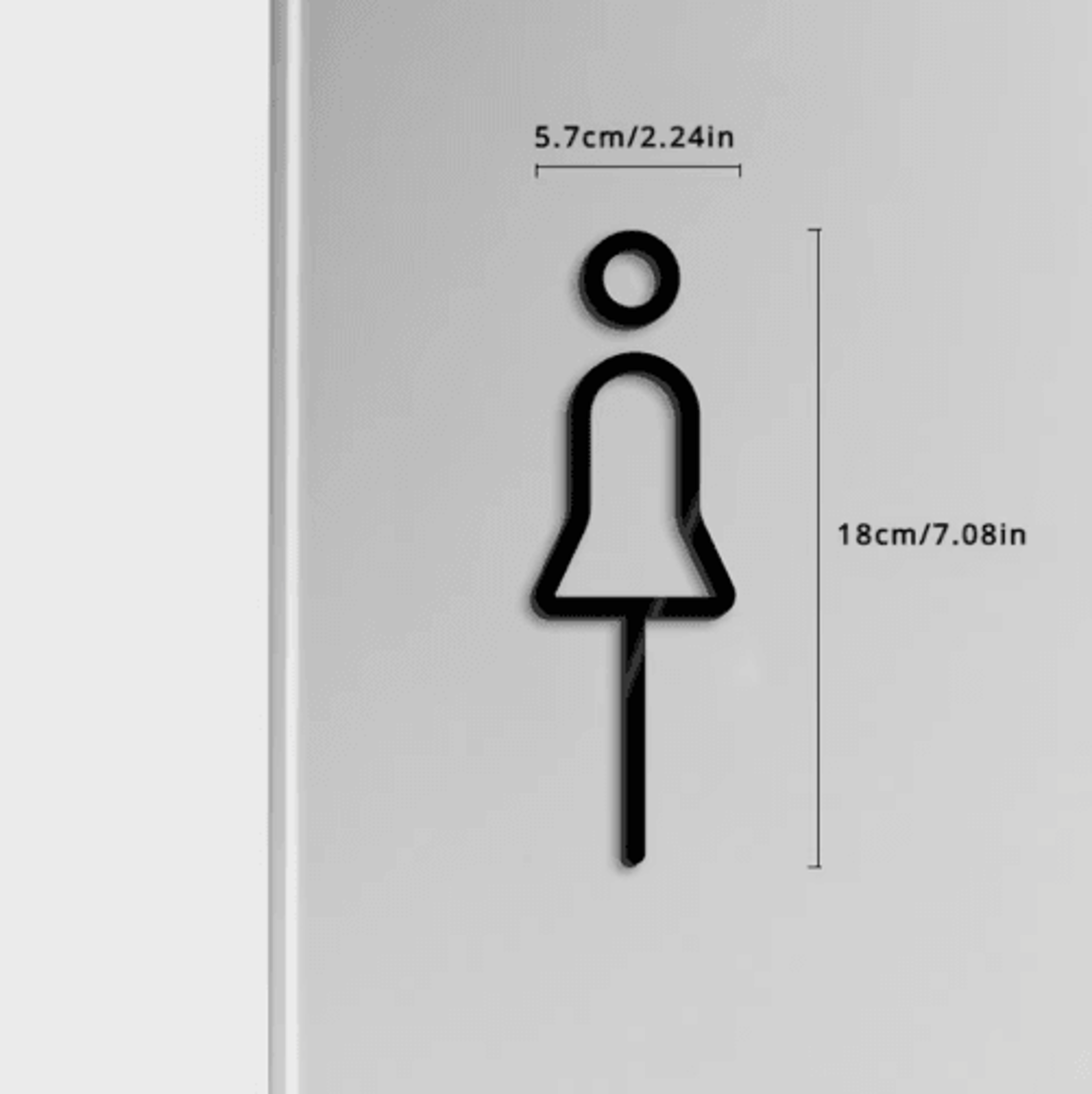 Brass Toilet Sign Plate For Washroom  Bathroom Door Labeling 4