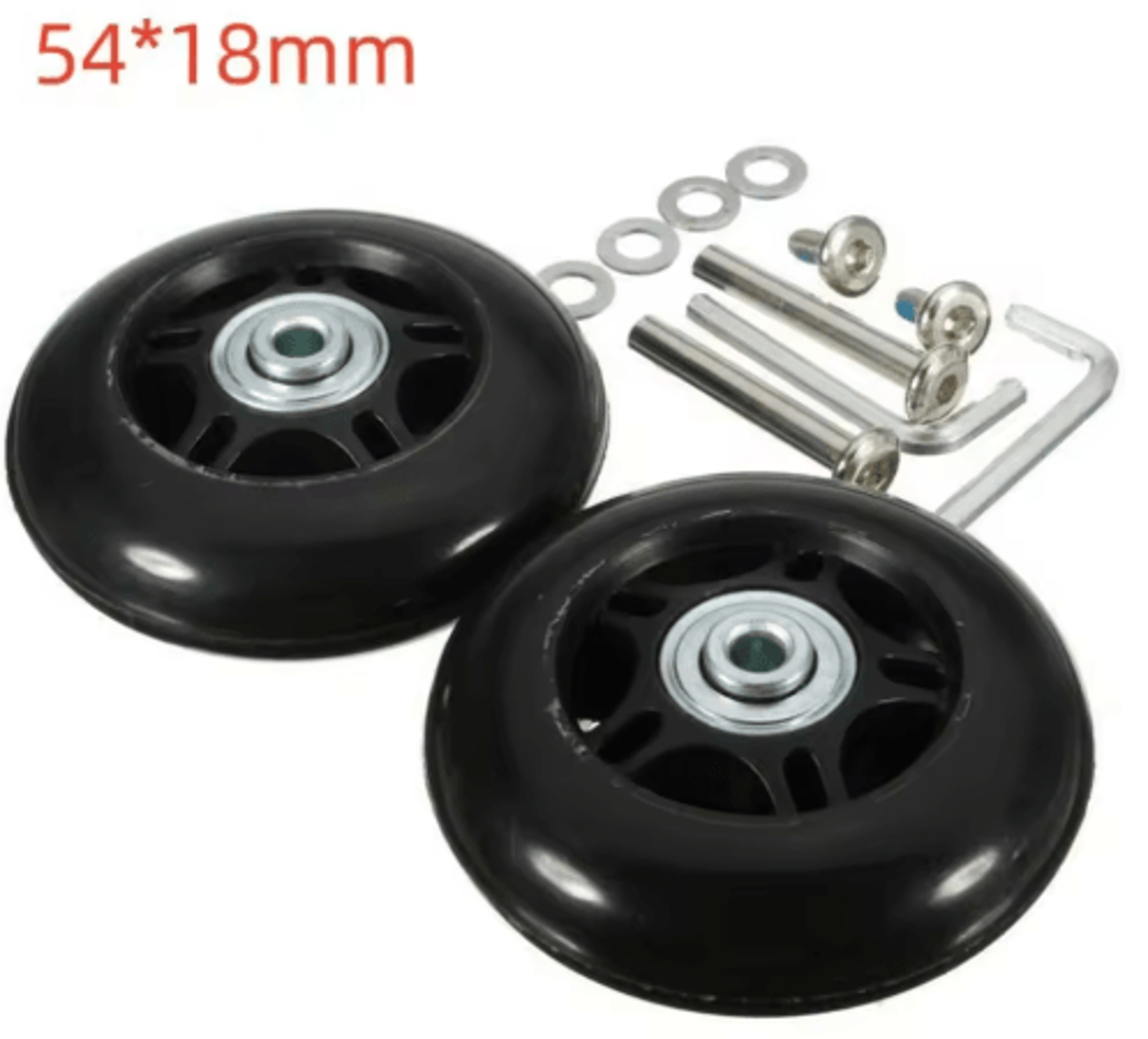 Silent Replacement Luggage Wheels Repair Kit With Axles  Screws 3