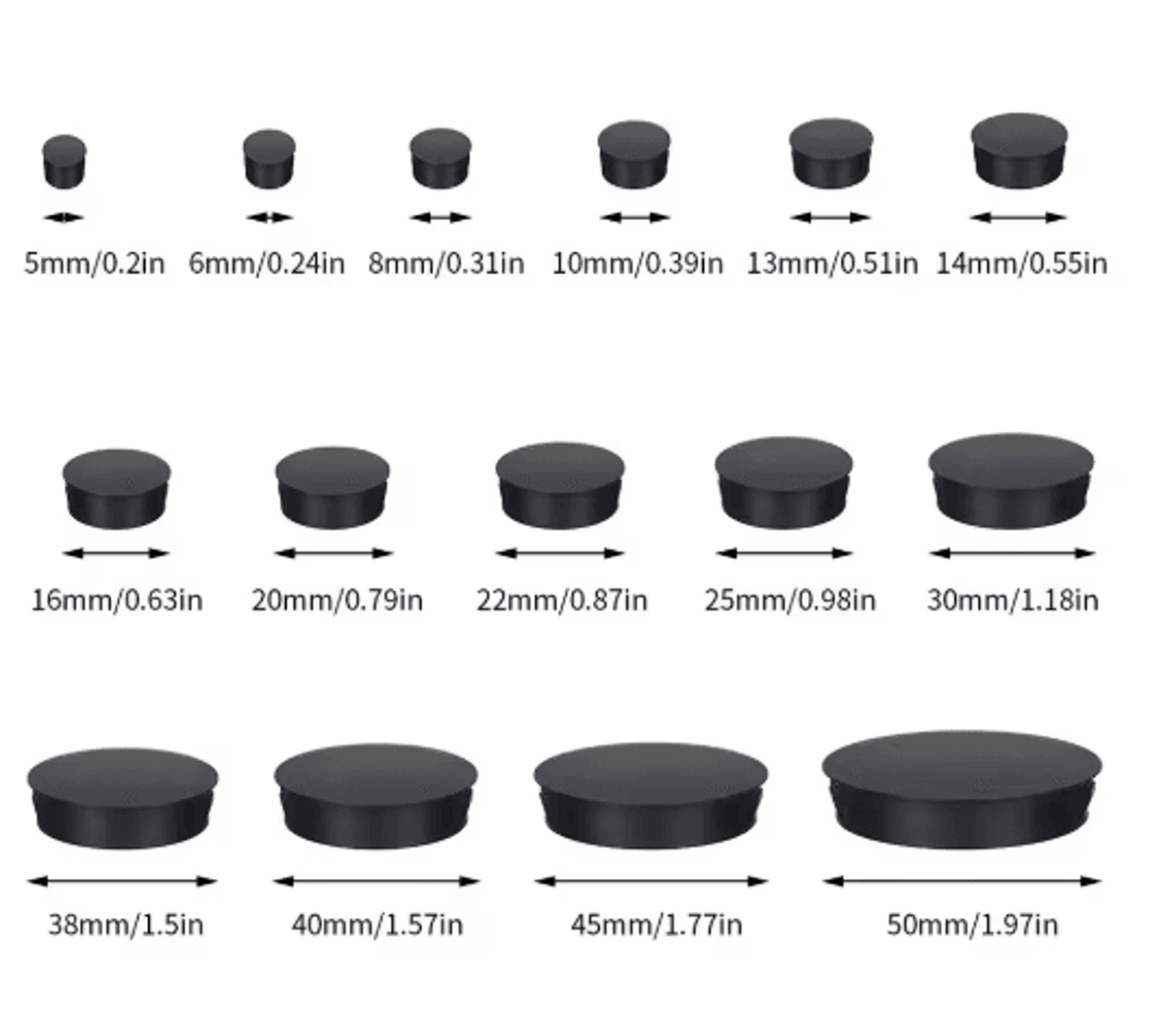 Furniture Leg Floor Protection End Caps  Pipe Plug Covers 16