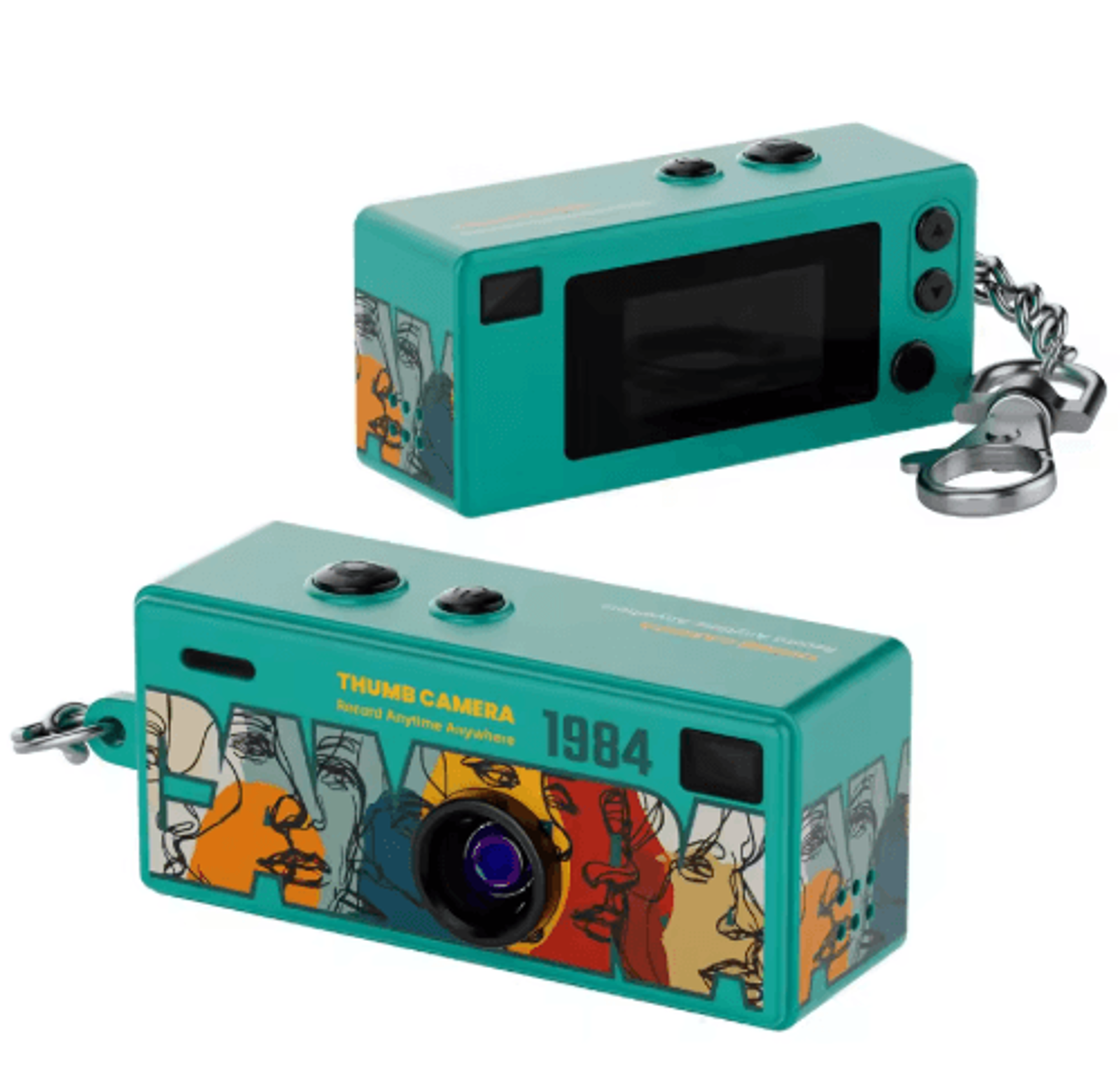 Retro 1984 Mini Thumb Camera Keychain  Portable CCD Digital Camera 3