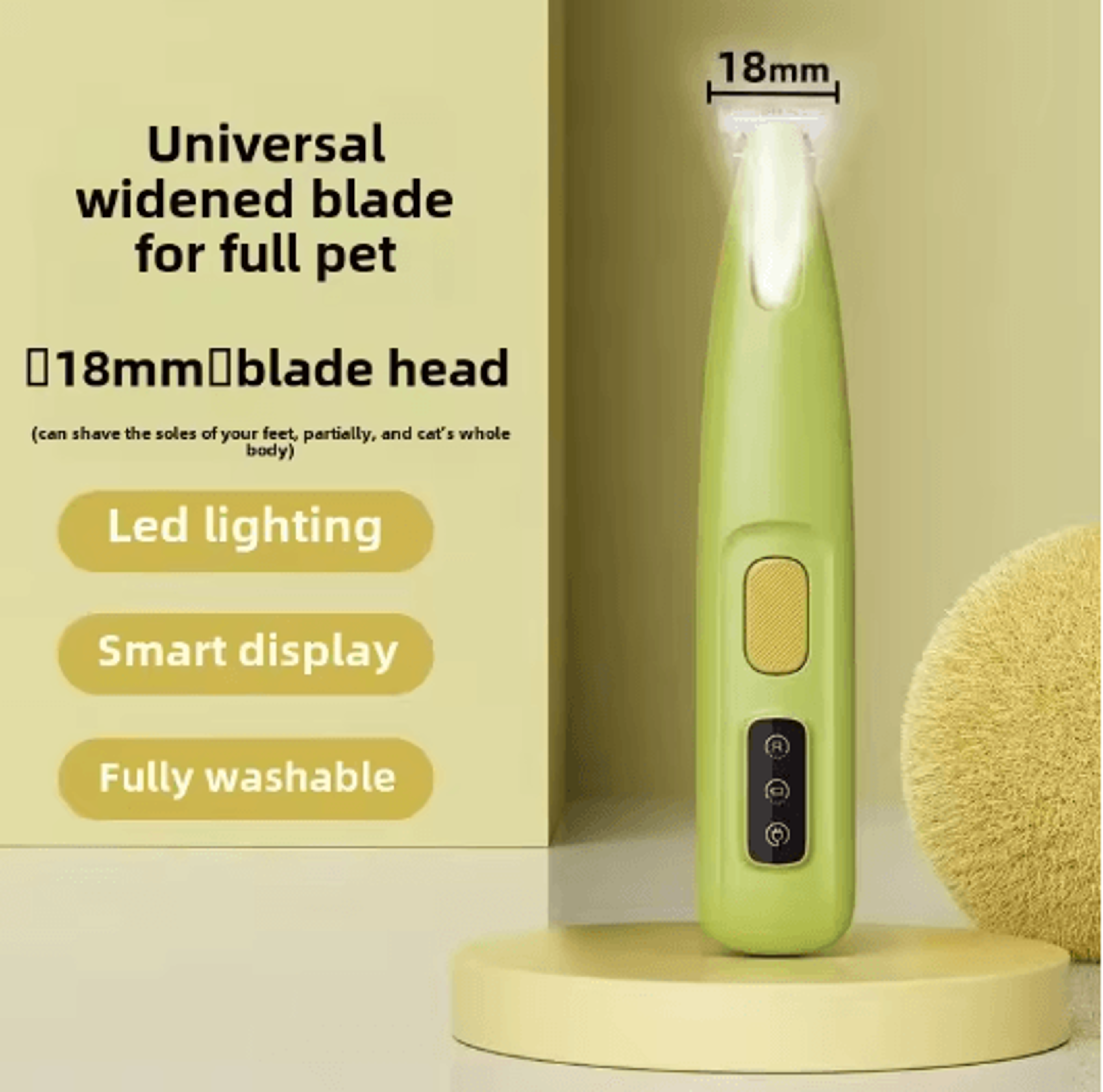 GlowTrim Pro Paw Trimmer Waterproof Pet Hair Clipper With LED Light  Display 3