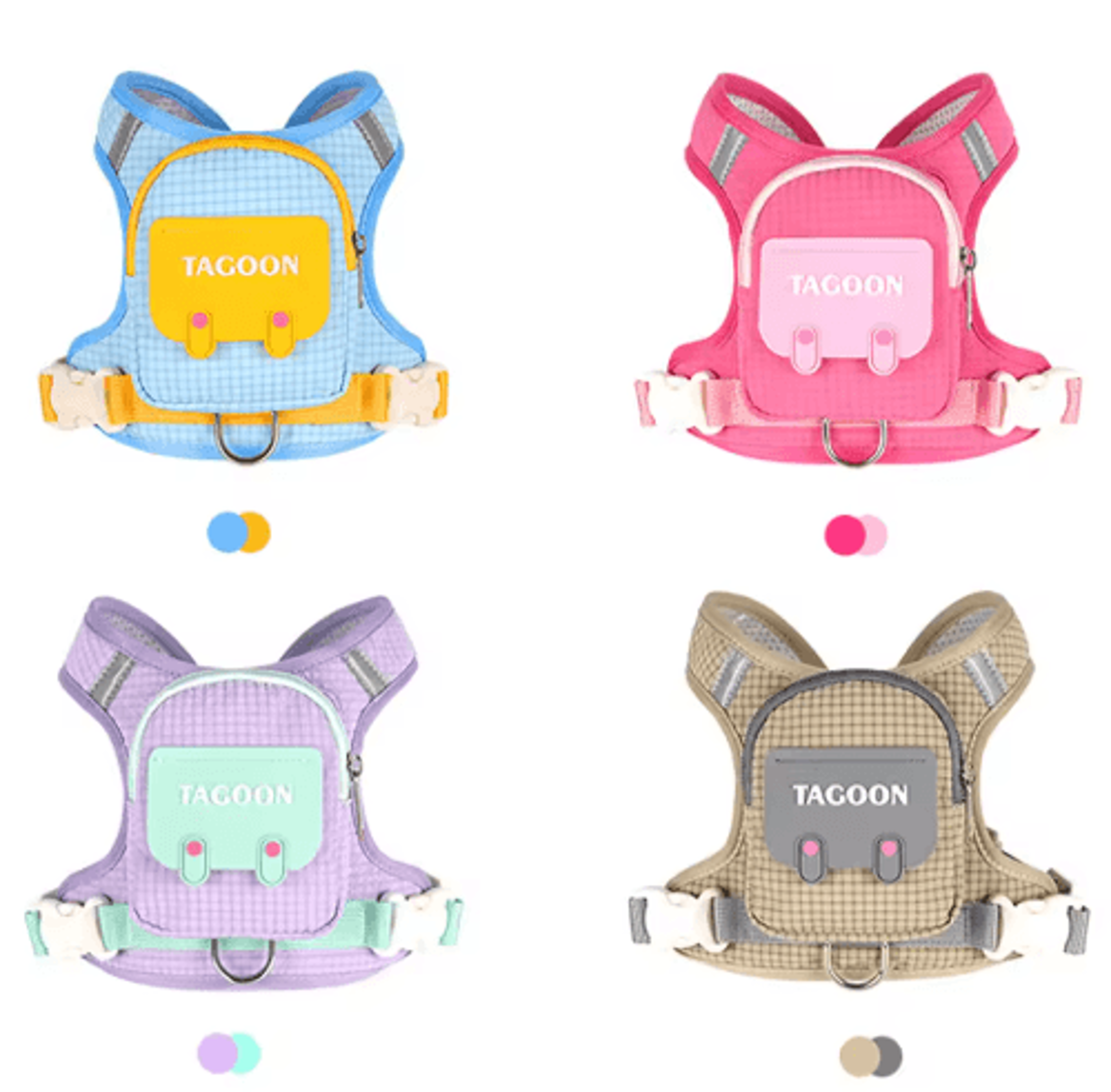Adjustable Reflective Dog  Cat Harness With Leash And Backpack Set 9
