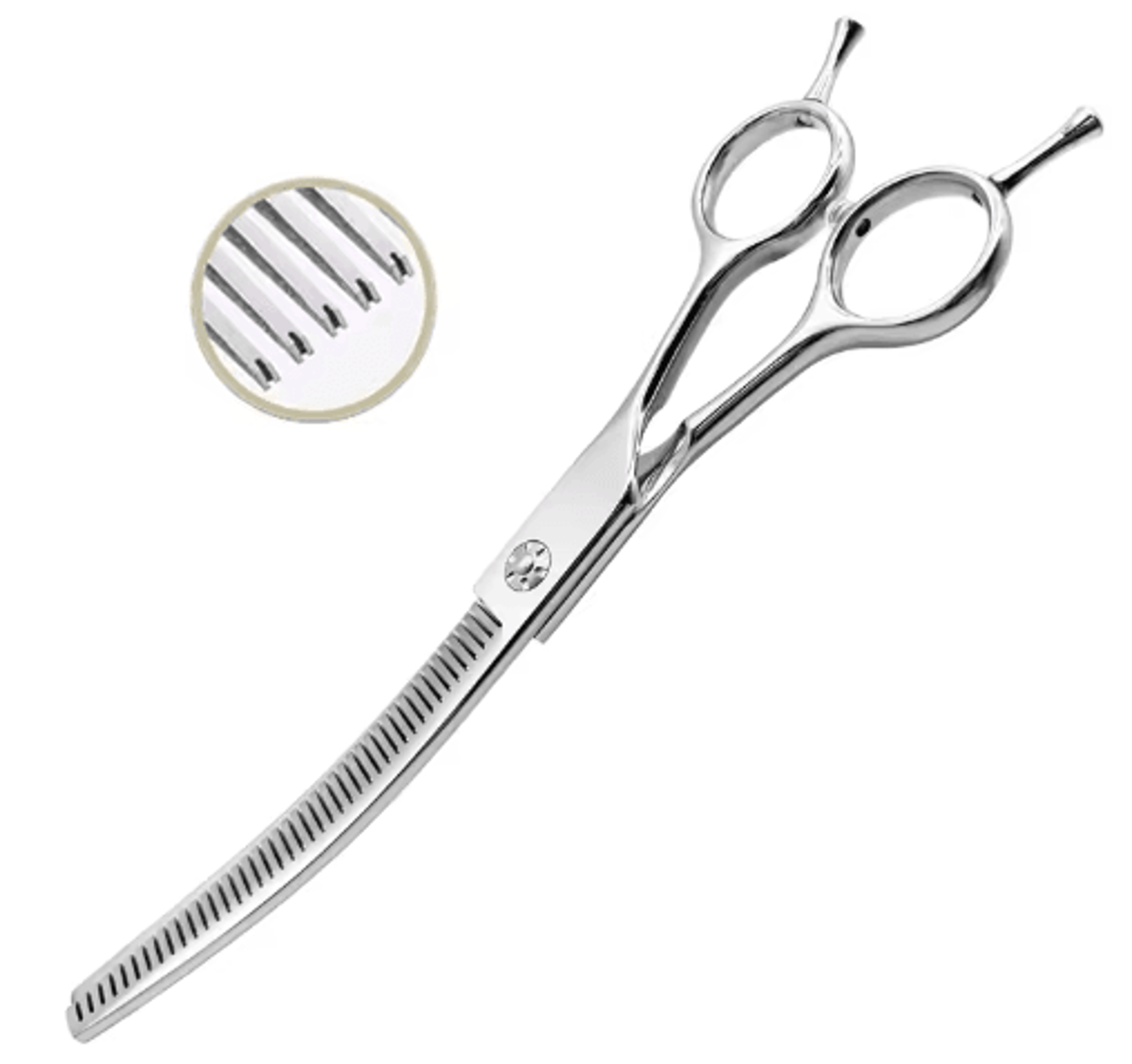 7Inch Professional Curved Chunking Grooming Scissors For Dogs  Cats 3
