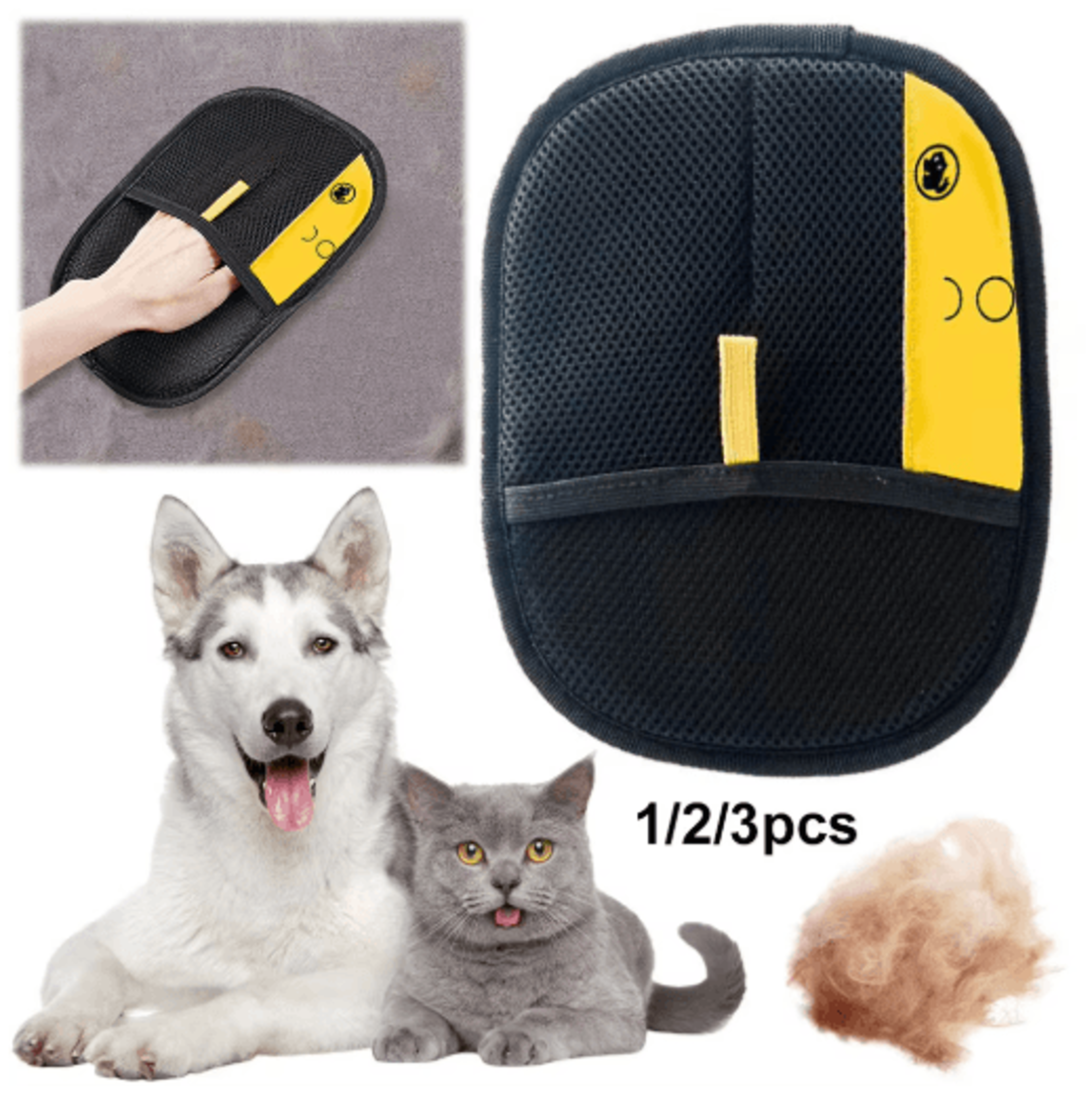 Pet Grooming  Deshedding Glove For Dogs And Cats 9
