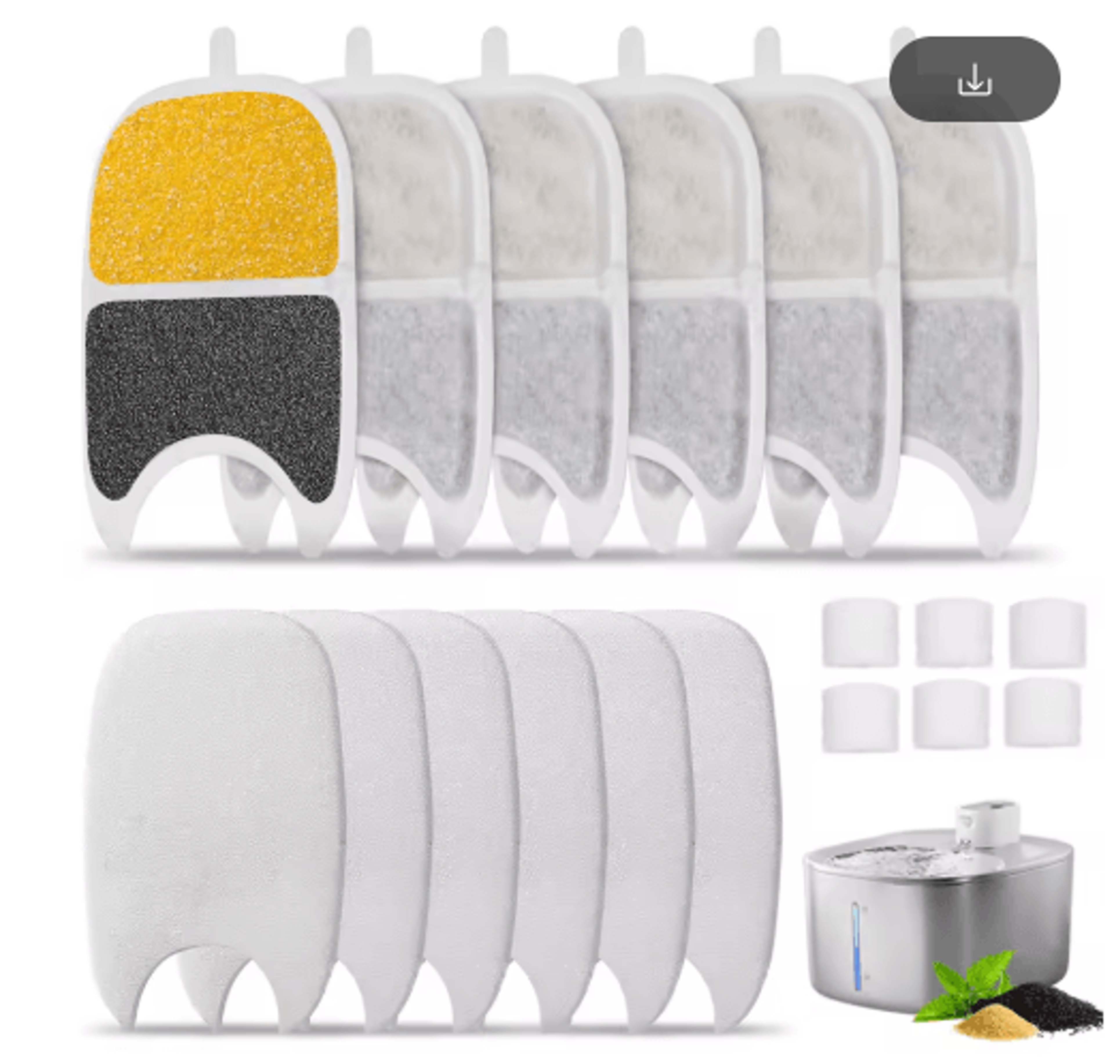 12Pack Replacement Filters  Sponges For APETDOLA Cat Water Fountain 2