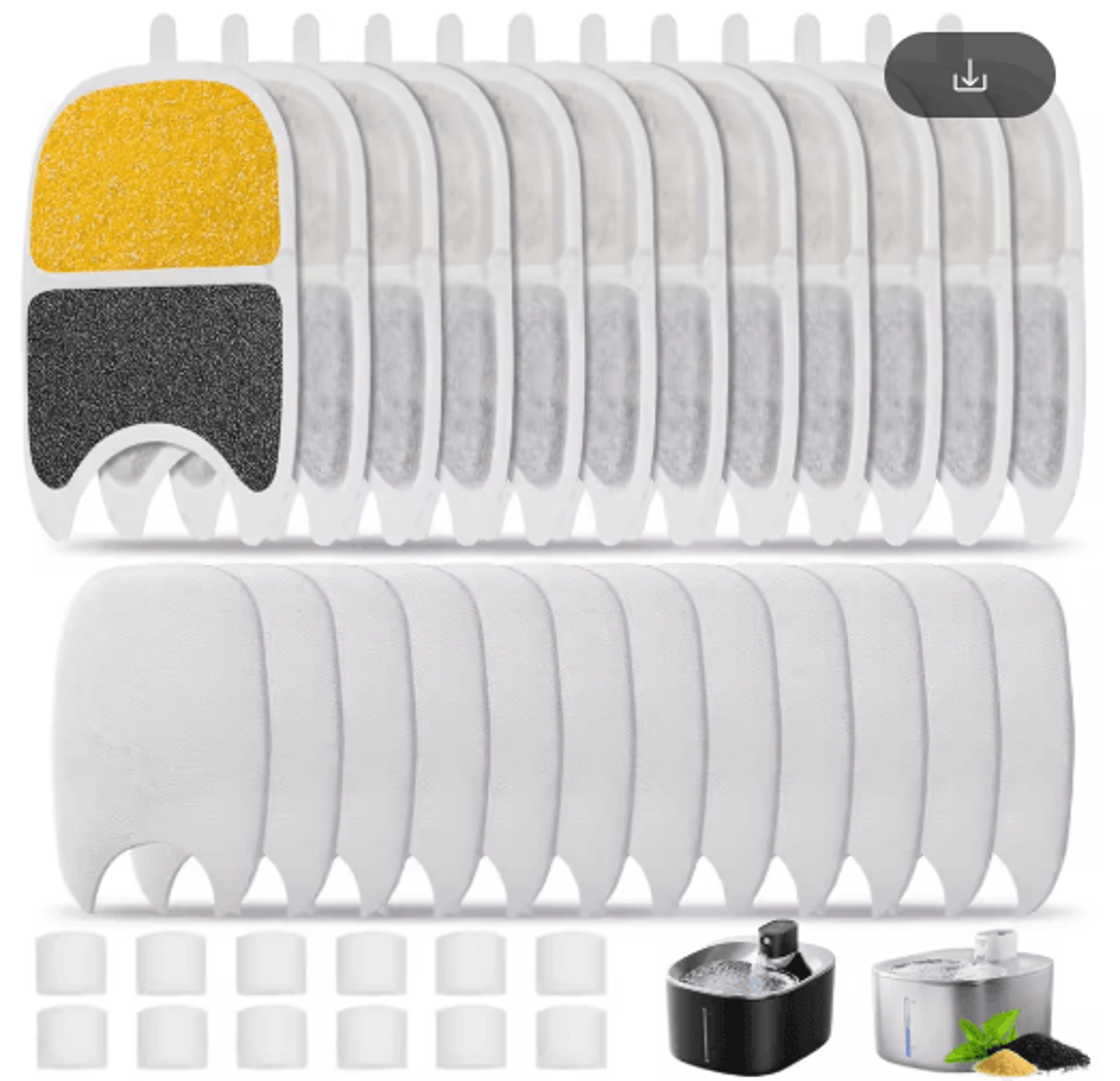 12-pack replacement filters & sponges for apetdola cat water fountain