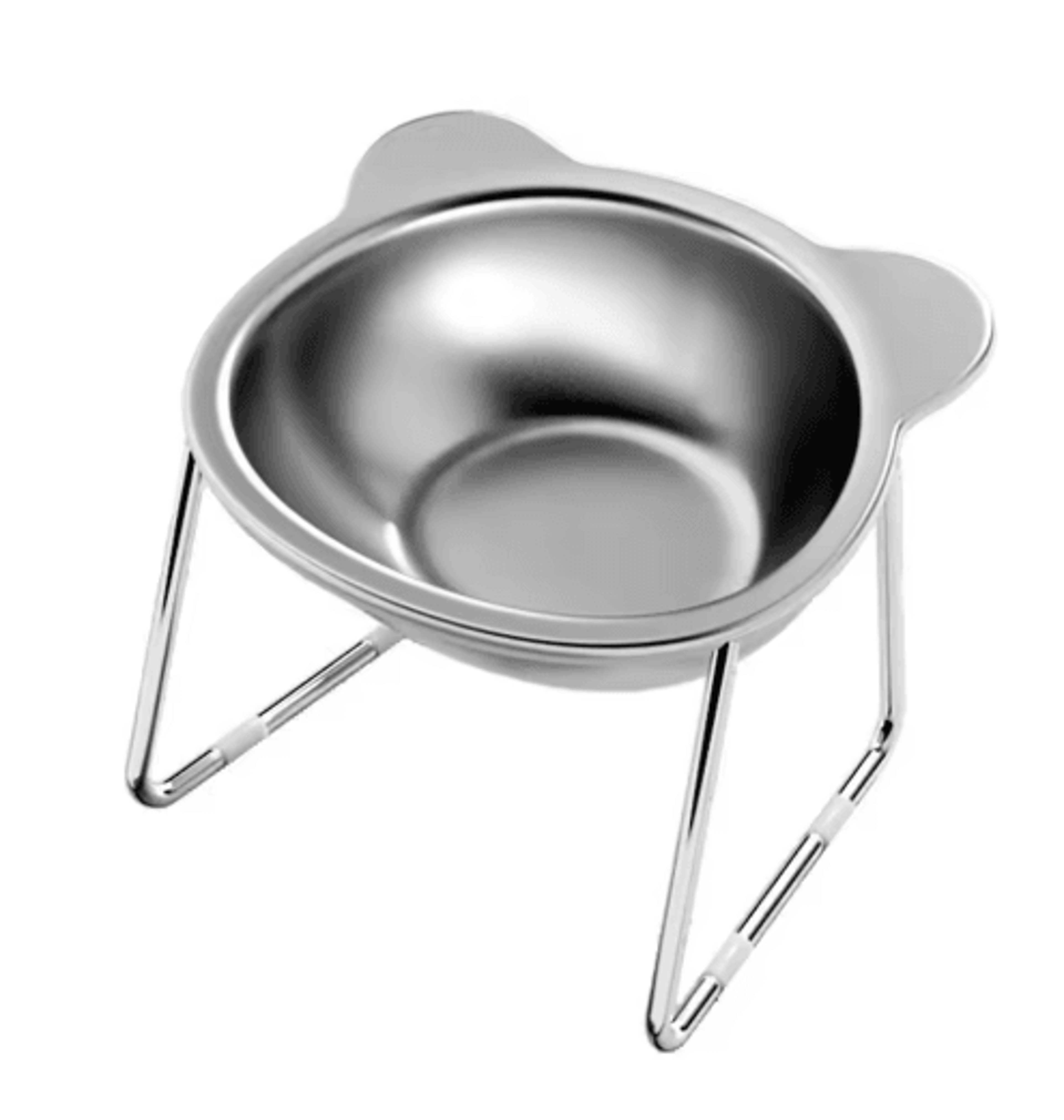 15 Tilted Raised Stainless Steel Cat Food  Water Bowl 1