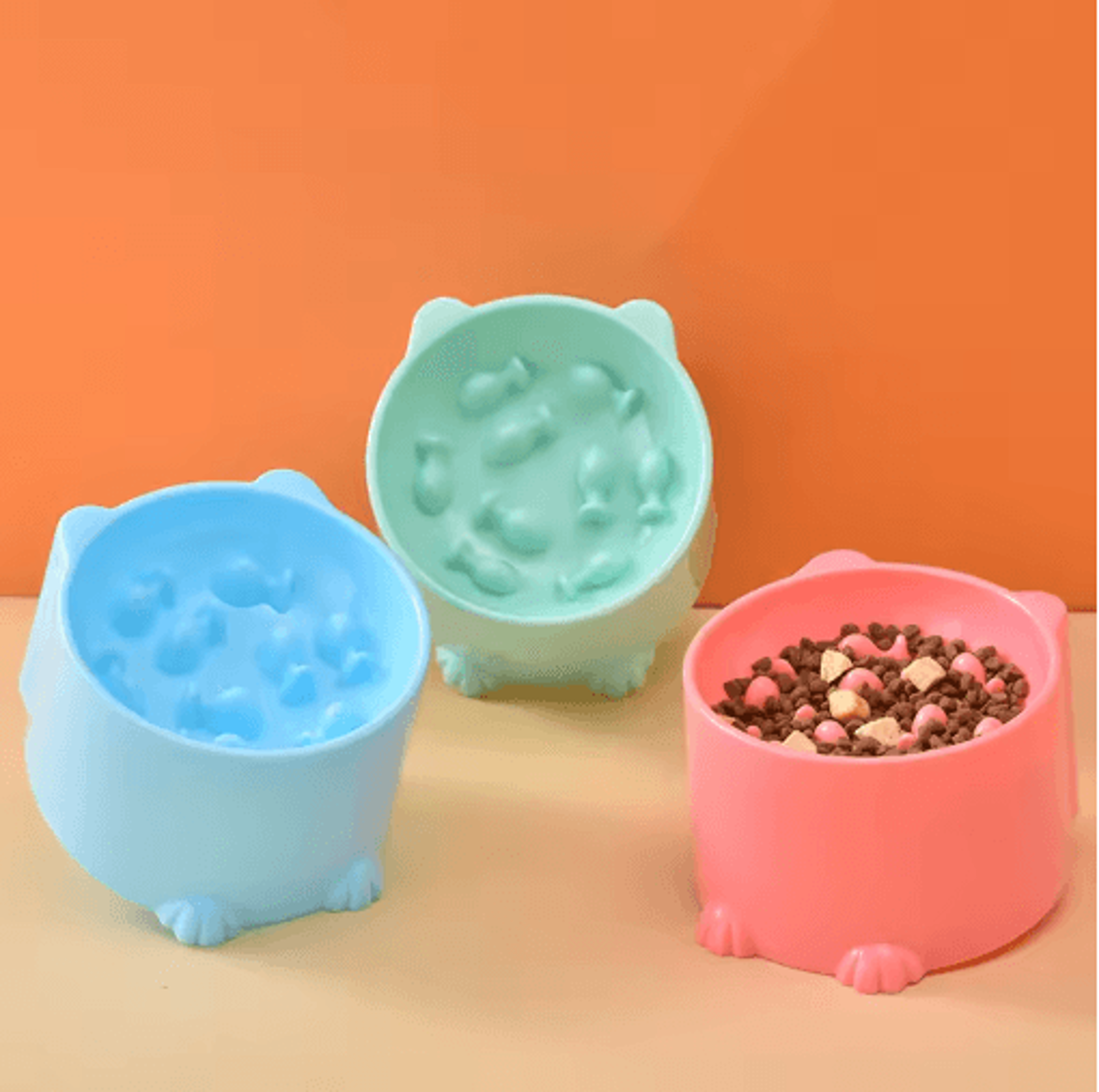 SafeBit Elevated Slow Feeder Pet Bowl Neck Protection Feeding Dish 9
