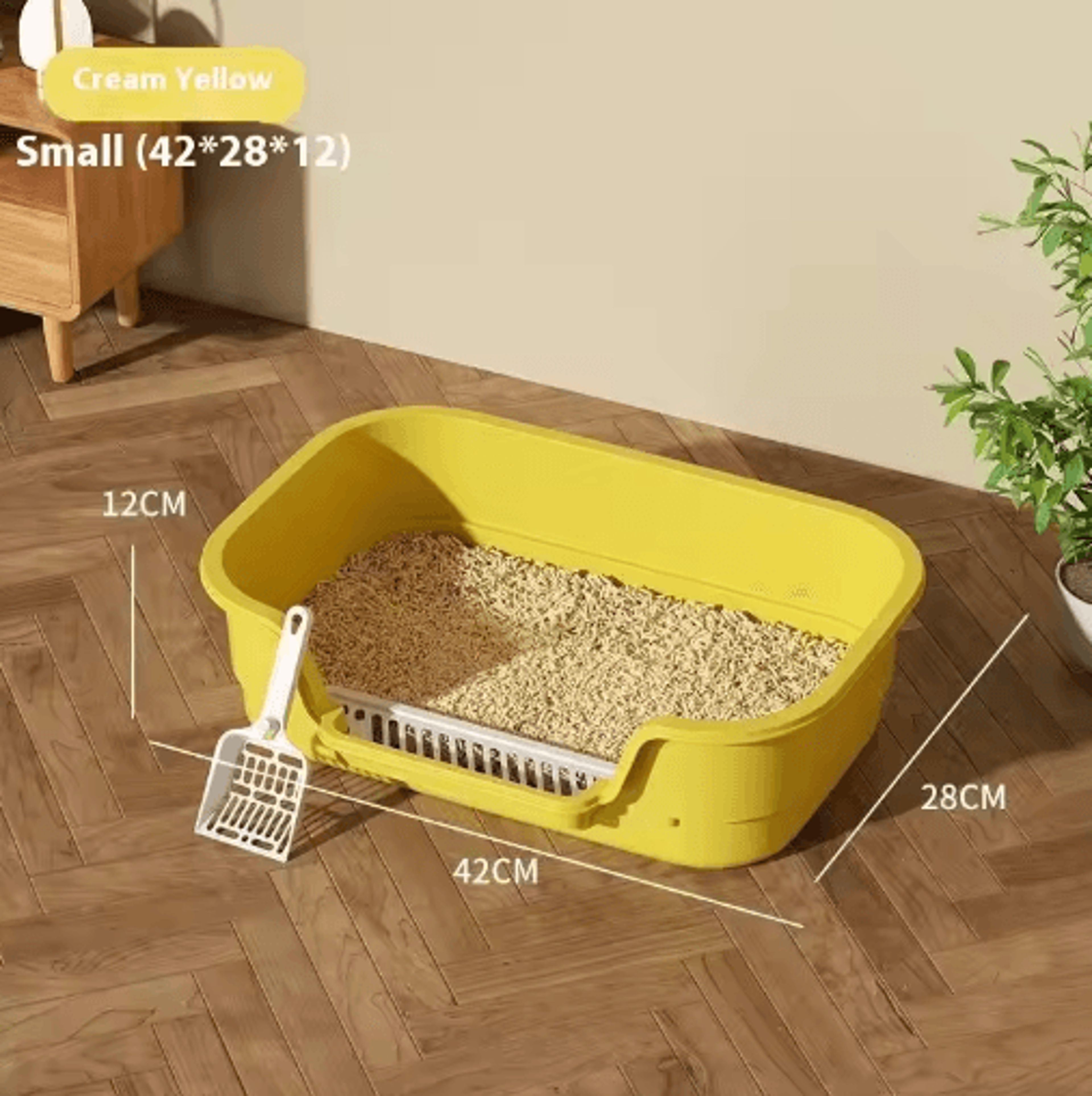 FreshNest Semi Enclosed Cat Litter Box Large Capacity OdorResistant Pet Toilet 7