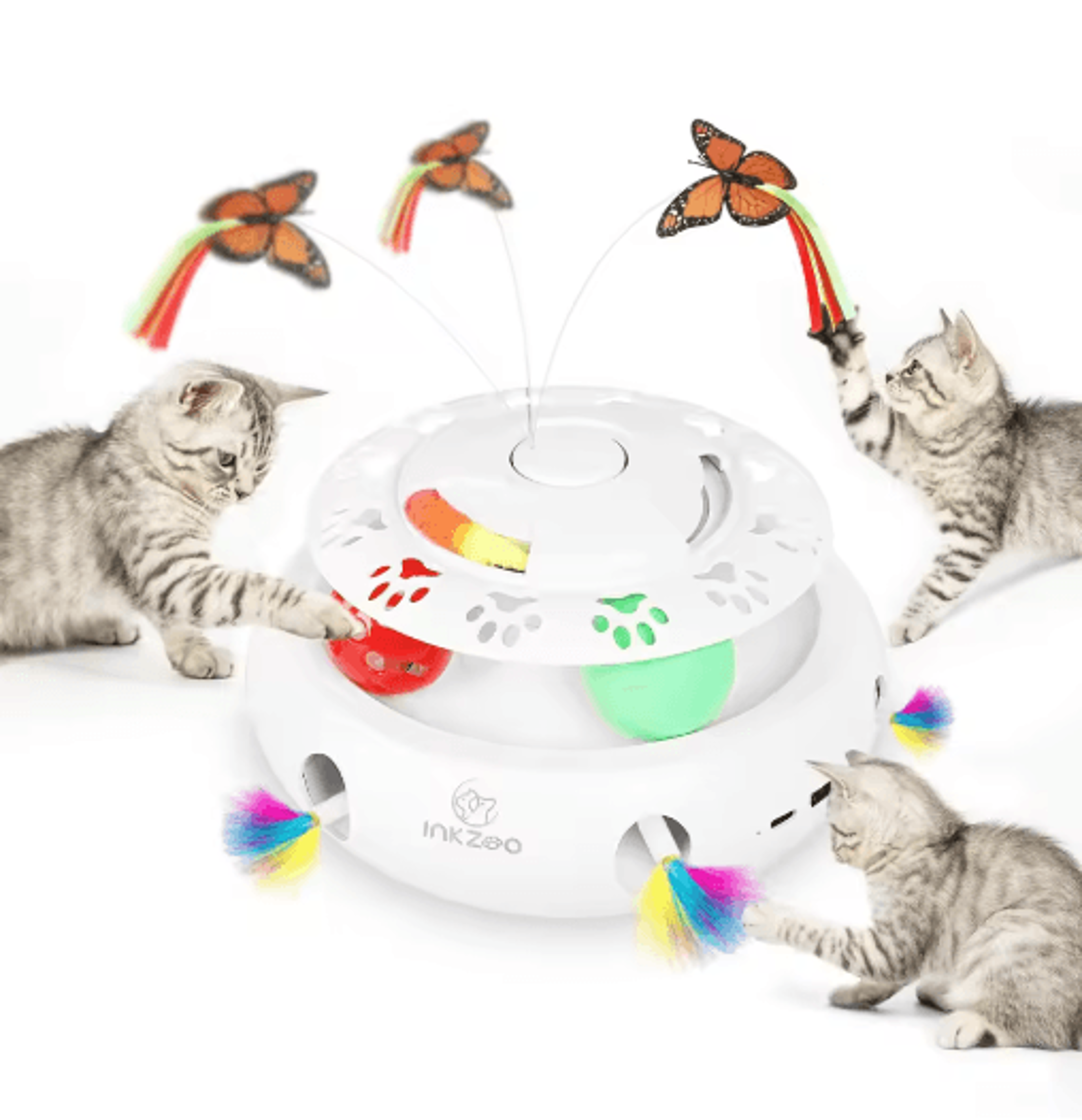 INKZOO Interactive Cat Toy Smart Automatic 7Hole WhackAMole Mouse Toy 8