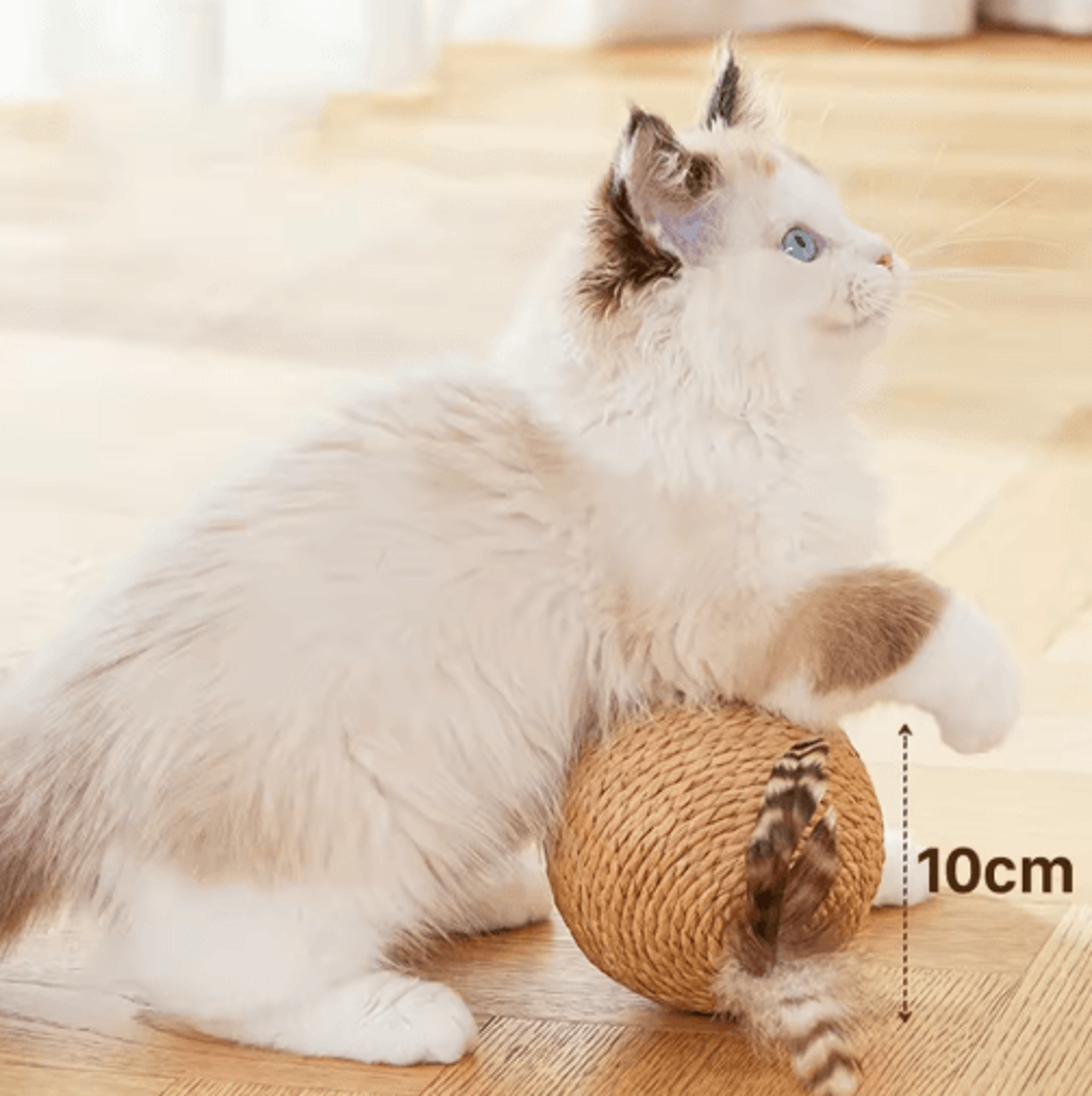 Interactive Sisal Cat Scratching Ball Toy For Kittens  Indoor Cats 9