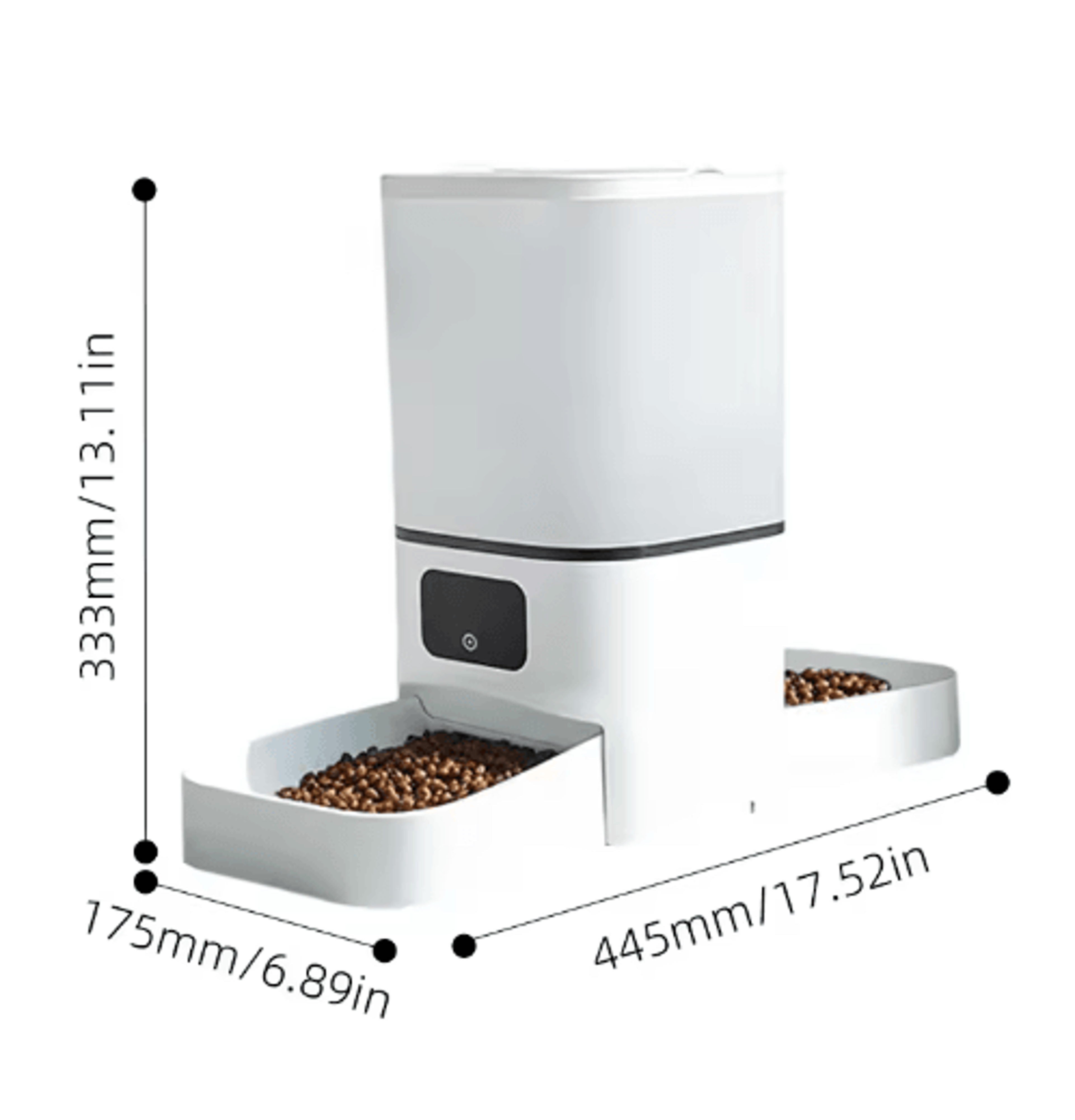 6L Smart WiFi Automatic Pet Feeder With Double Bowl  Timed Feeding 1