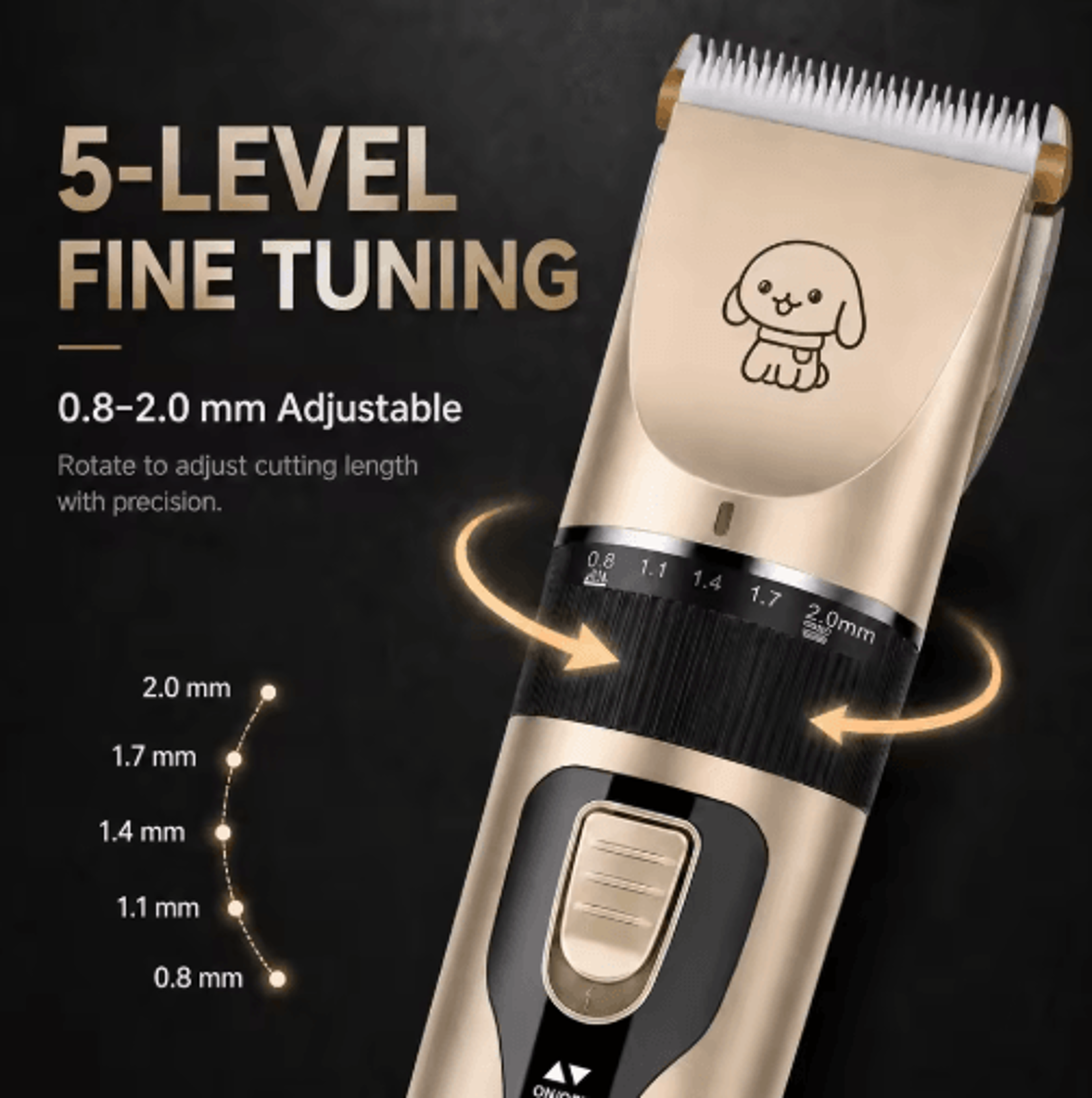 Electric Pet Hair Clipper Set Grooming Trimmer For Cats Dogs  Rabbits 2