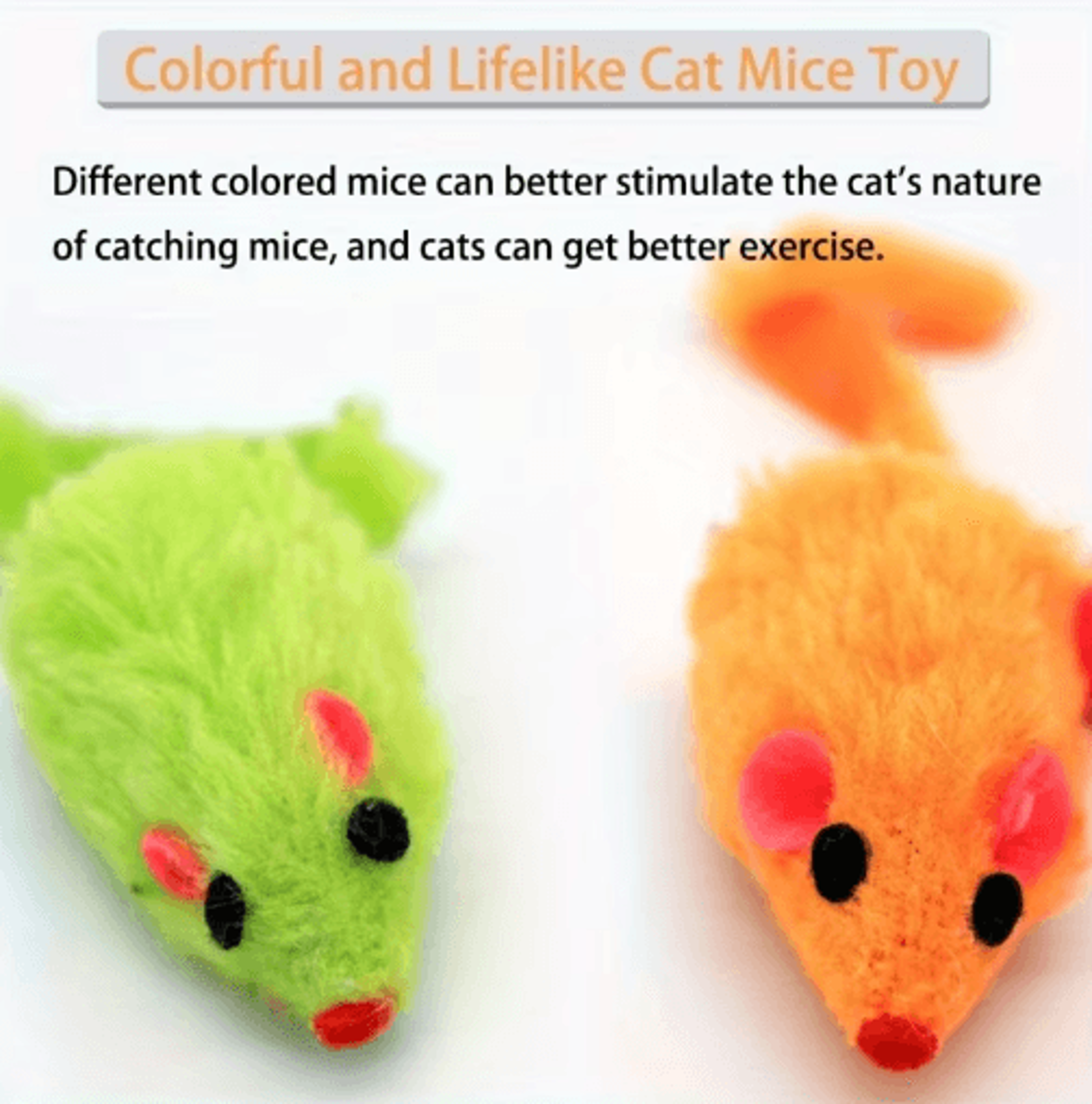 25Pack Plush Mouse Cat Toys  Interactive Hunting  Play Set For Cats 5