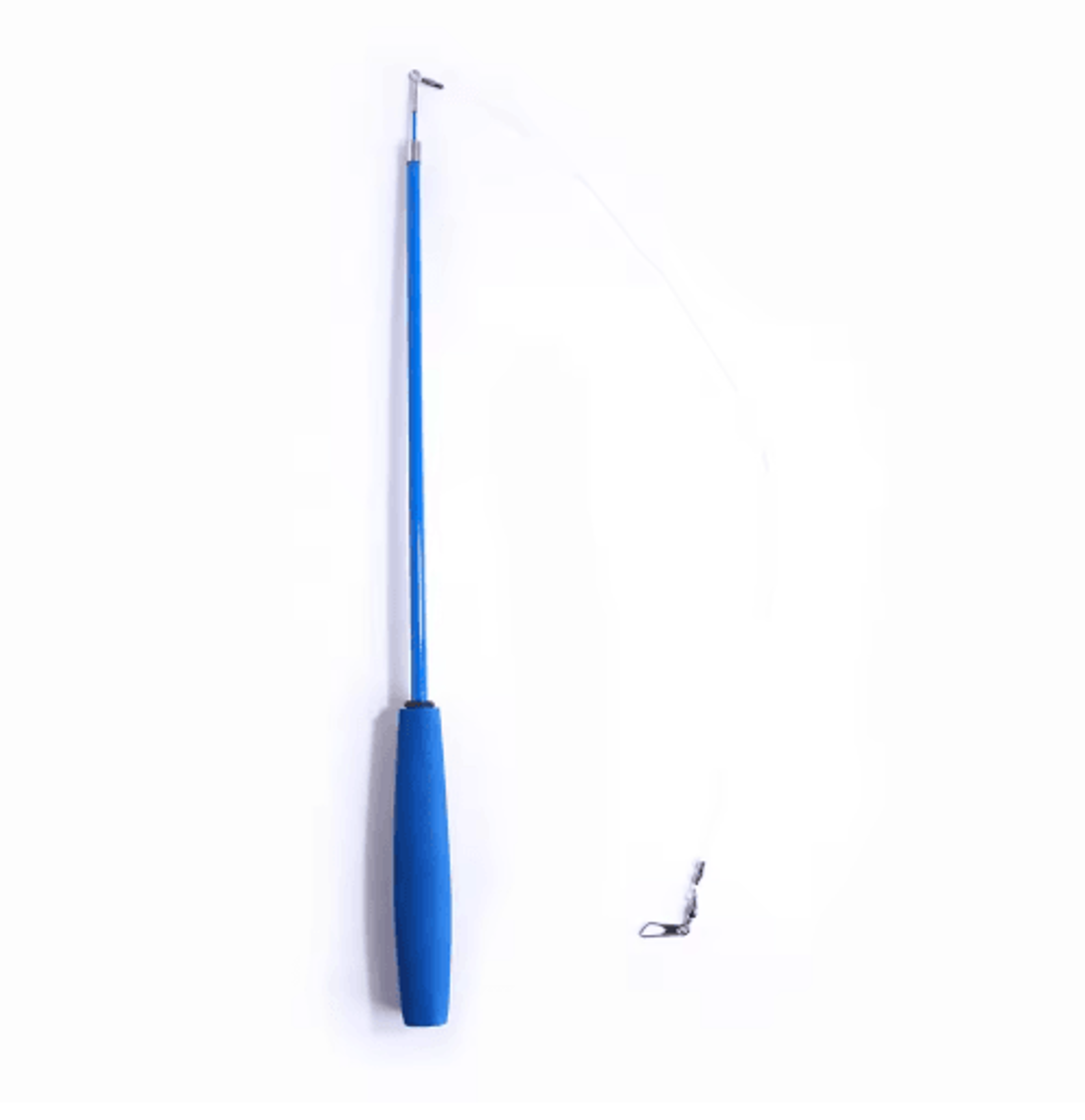 Retractable Cat Wand Toy Set  Feather Teaser With Caterpillar Replacement Heads 6