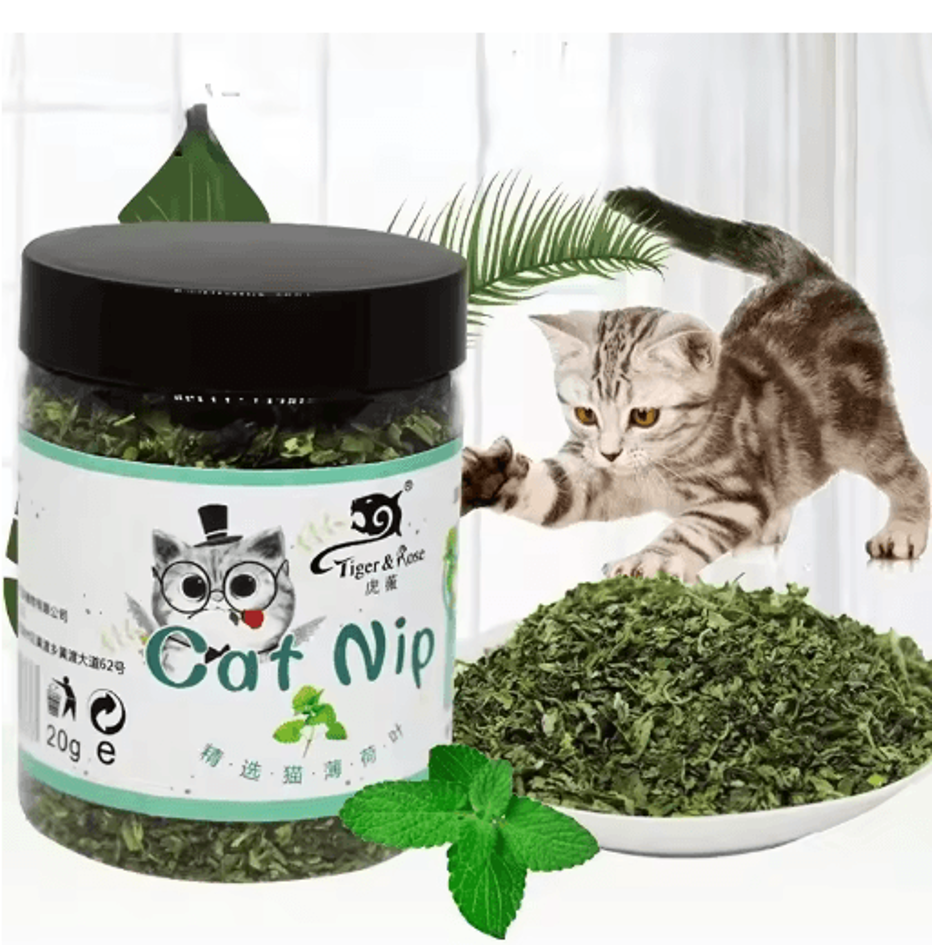 100 Natural Organic Catnip  Interactive Cat Enrichment  Playtime Treat 1