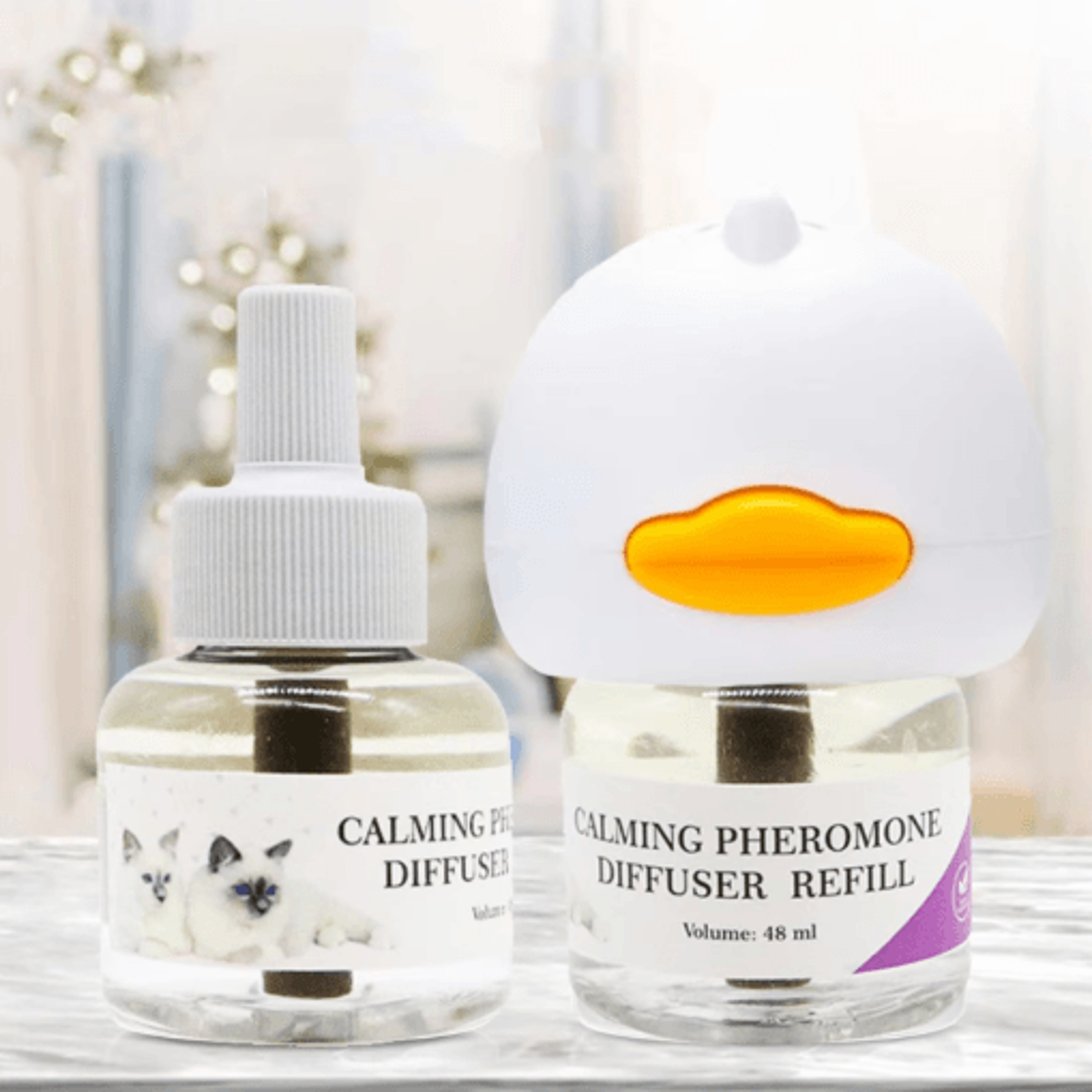 Cat Pheromone Diffuser Starter Kit  30Day Calming PlugIn For Stress Relief 4