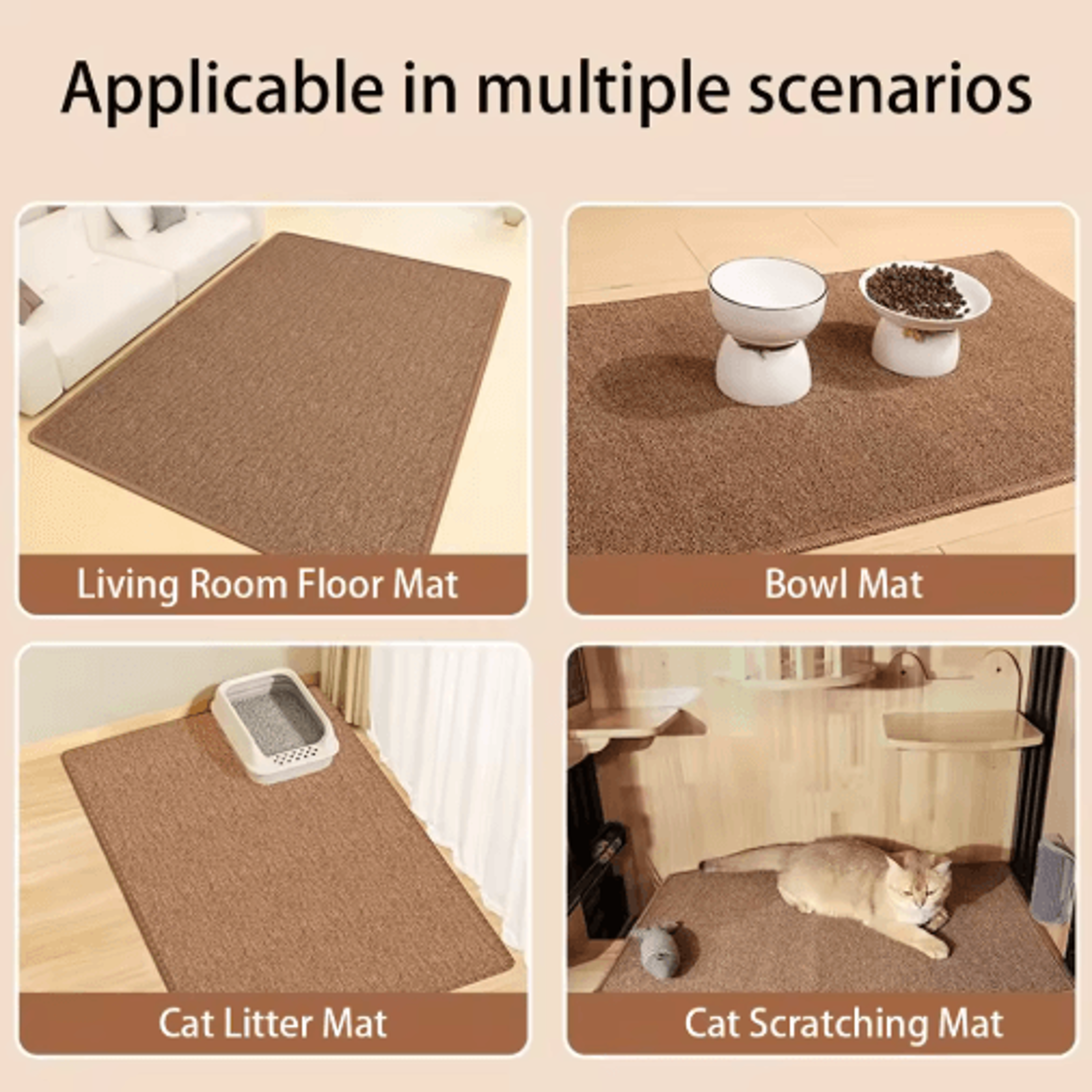 Large Cat Scratching Mat  NonSlip Furniture  Sofa Protector For Cats 5