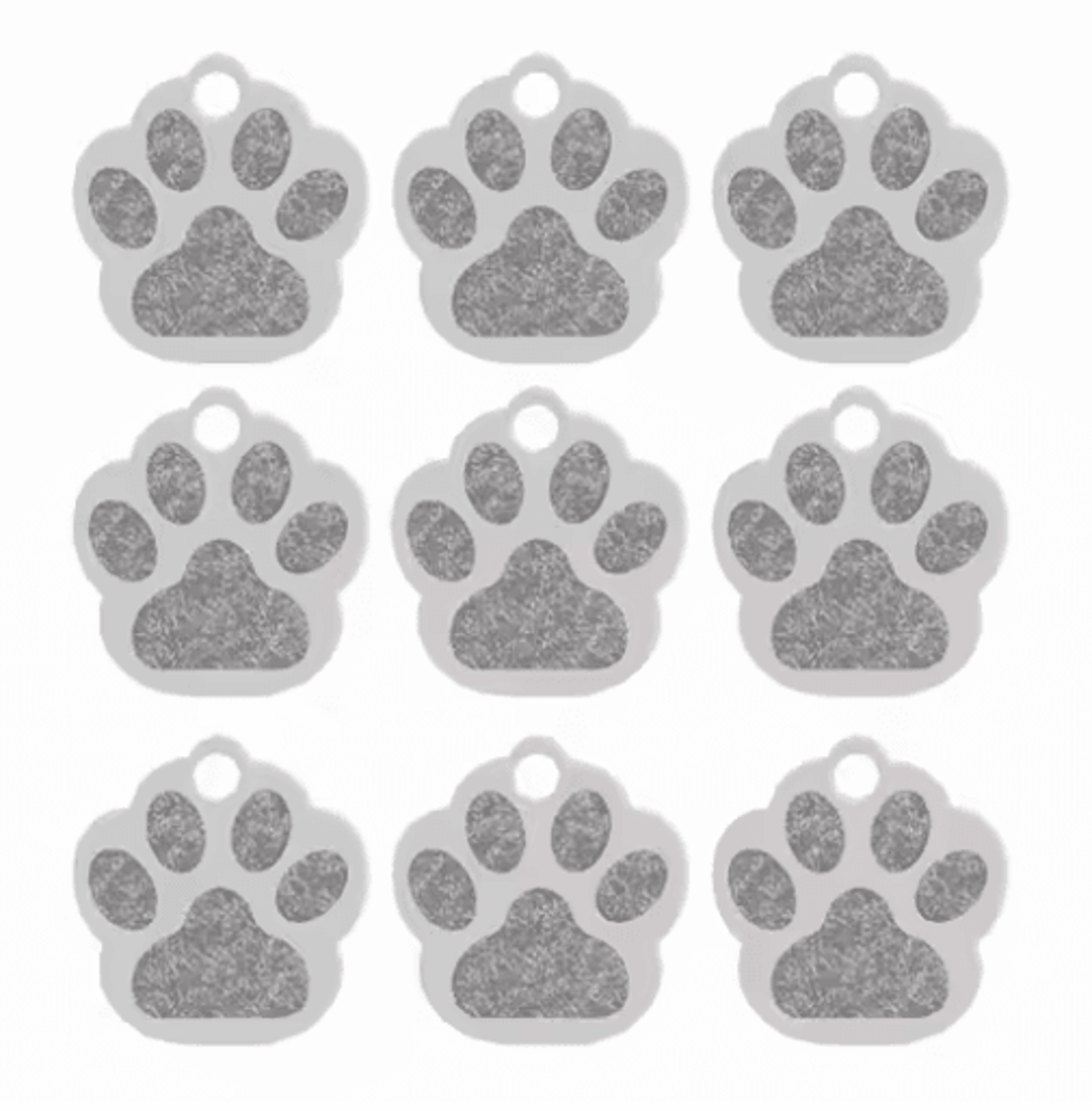 20PCS Paw Shape Pet ID Tags Personalized Aluminum Name Tags For Dogs  Cats 3
