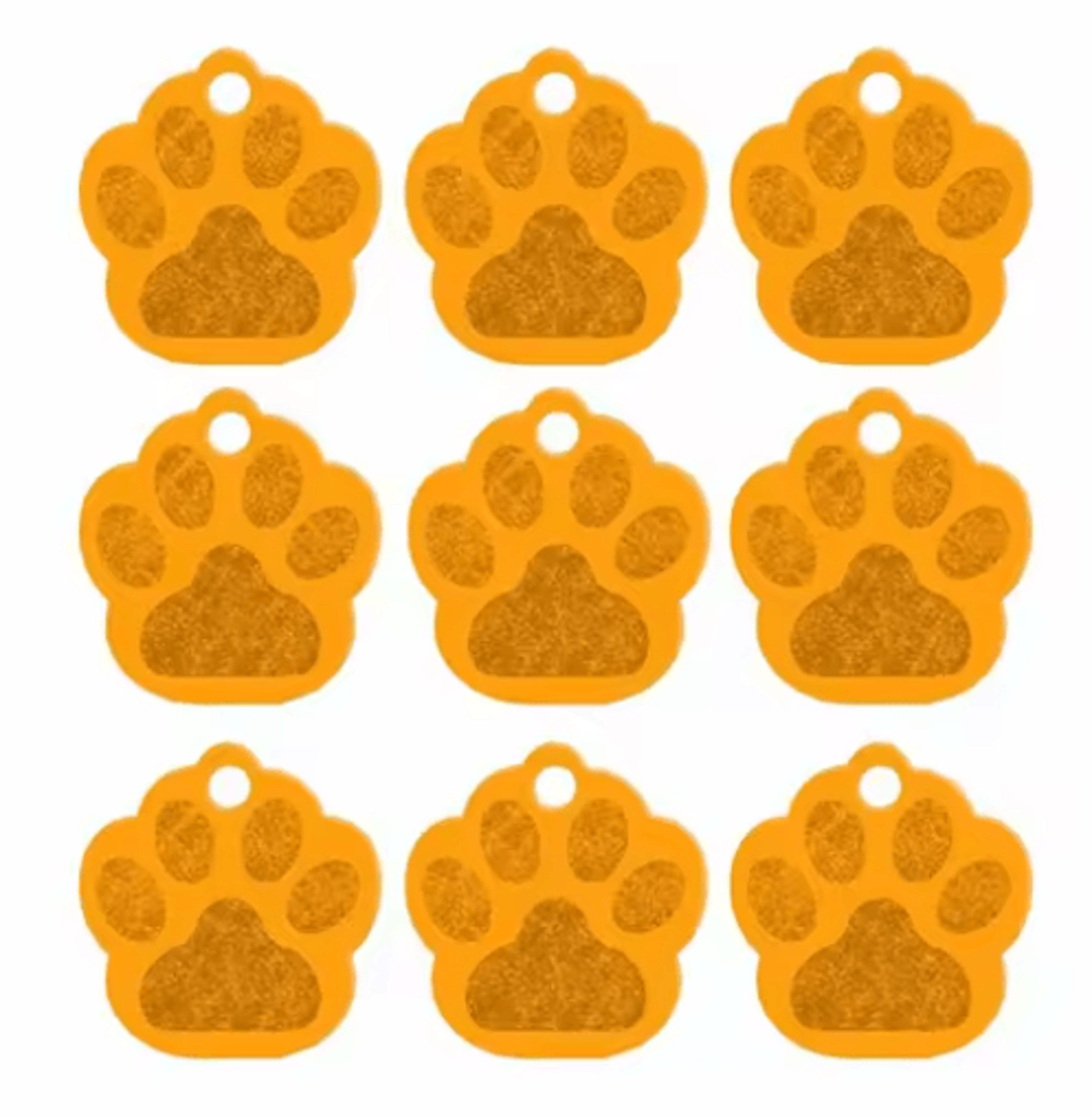 20PCS Paw Shape Pet ID Tags Personalized Aluminum Name Tags For Dogs  Cats 4