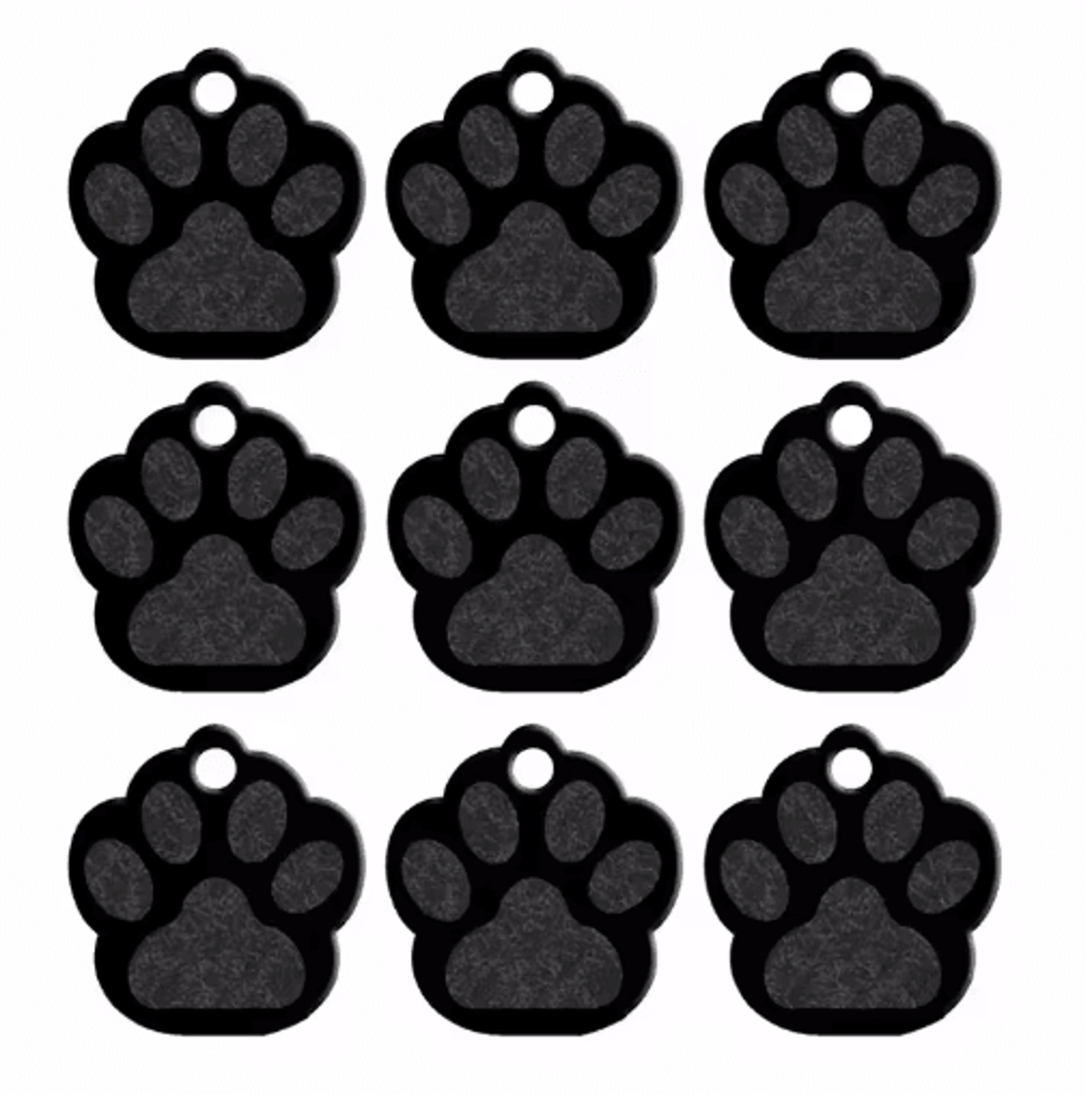20PCS Paw Shape Pet ID Tags Personalized Aluminum Name Tags For Dogs  Cats 8