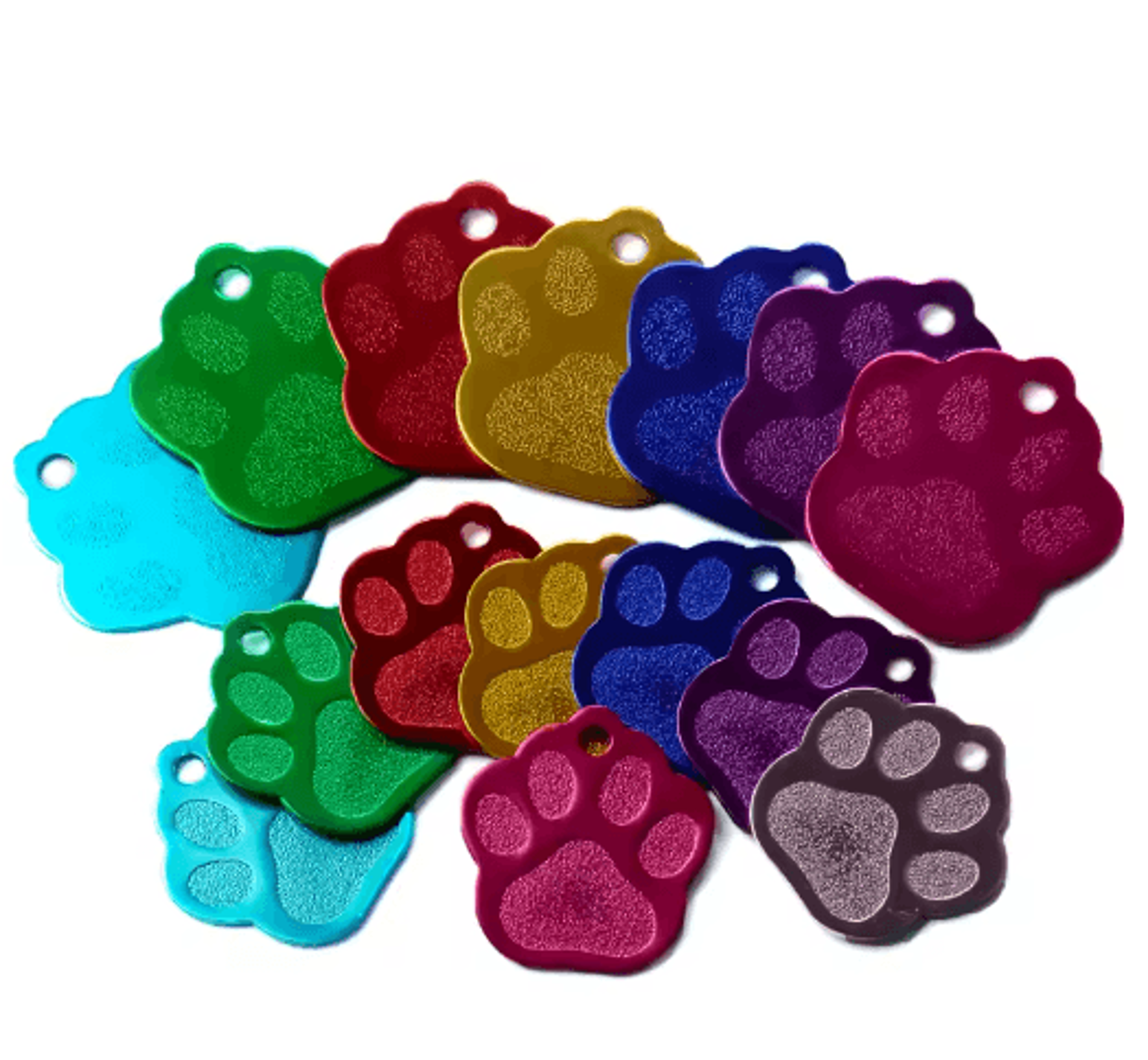 20PCS Paw Shape Pet ID Tags Personalized Aluminum Name Tags For Dogs  Cats 11