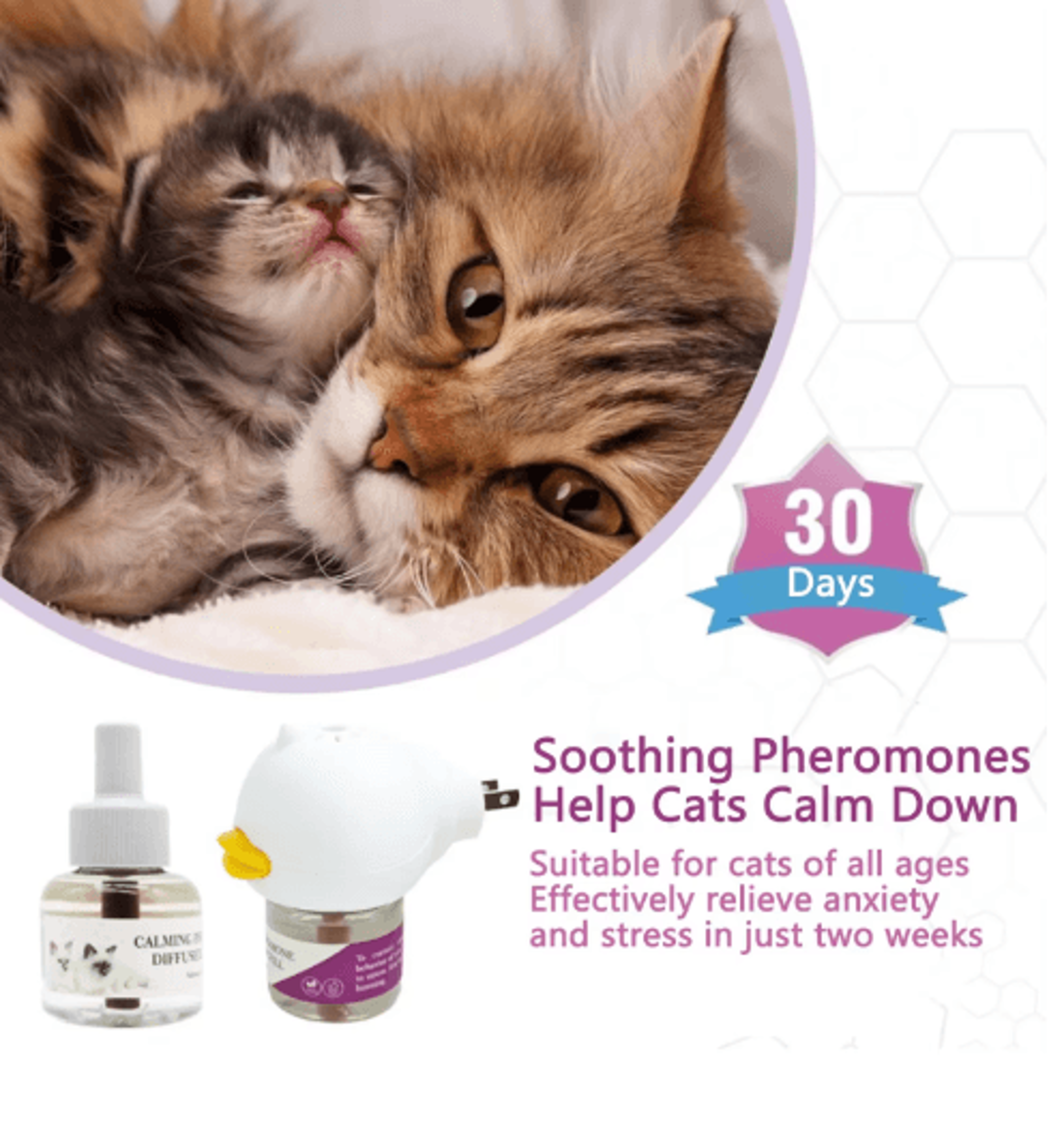 Cat Pheromone Diffuser Starter Kit 30 Day Calming PlugIn For A Relaxed Home 5