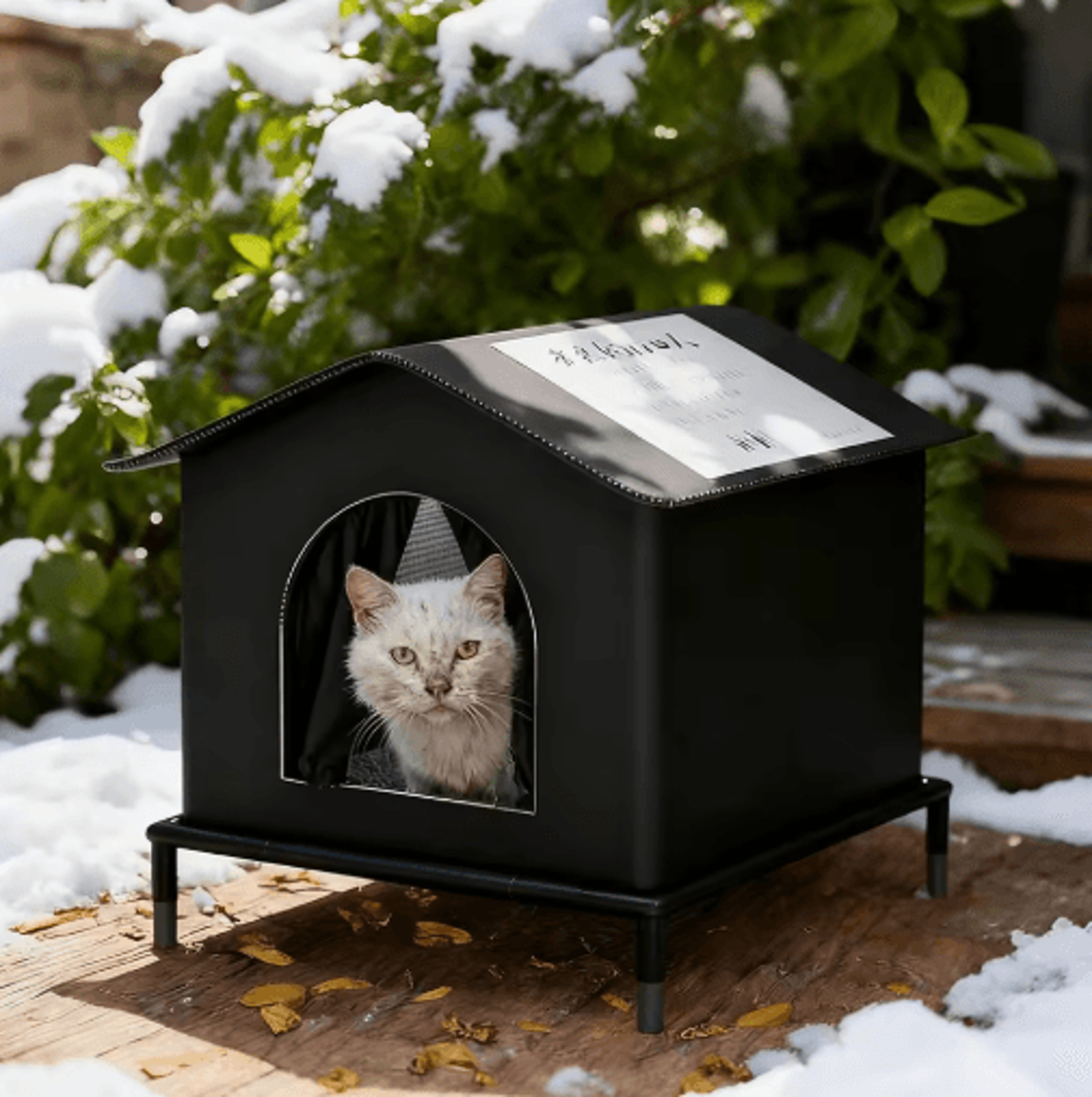 AllSeason Insulated Outdoor Cat House  Waterproof Warm Shelter For Indoor  Outdoor Cats 2