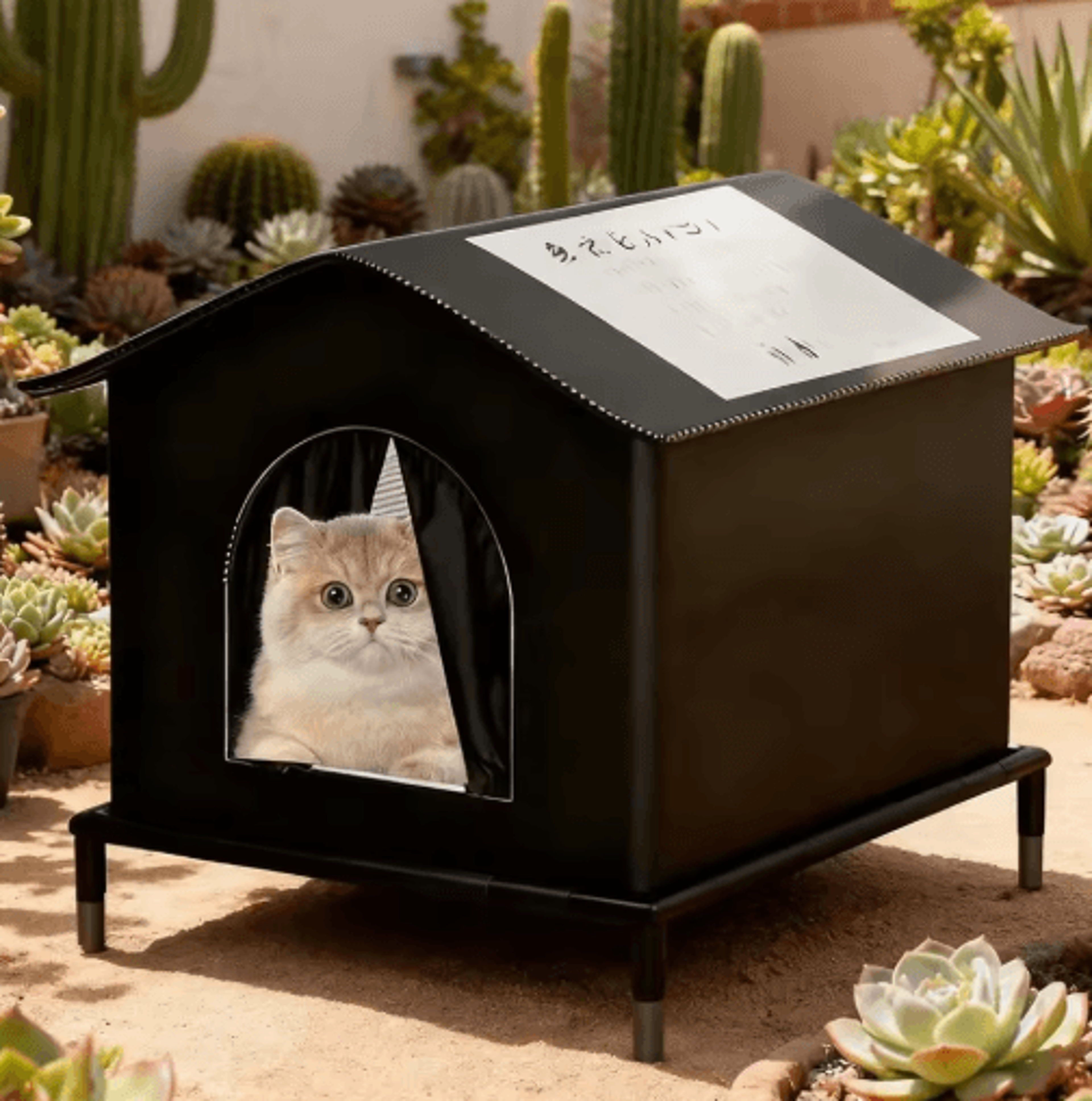 AllSeason Insulated Outdoor Cat House  Waterproof Warm Shelter For Indoor  Outdoor Cats 3
