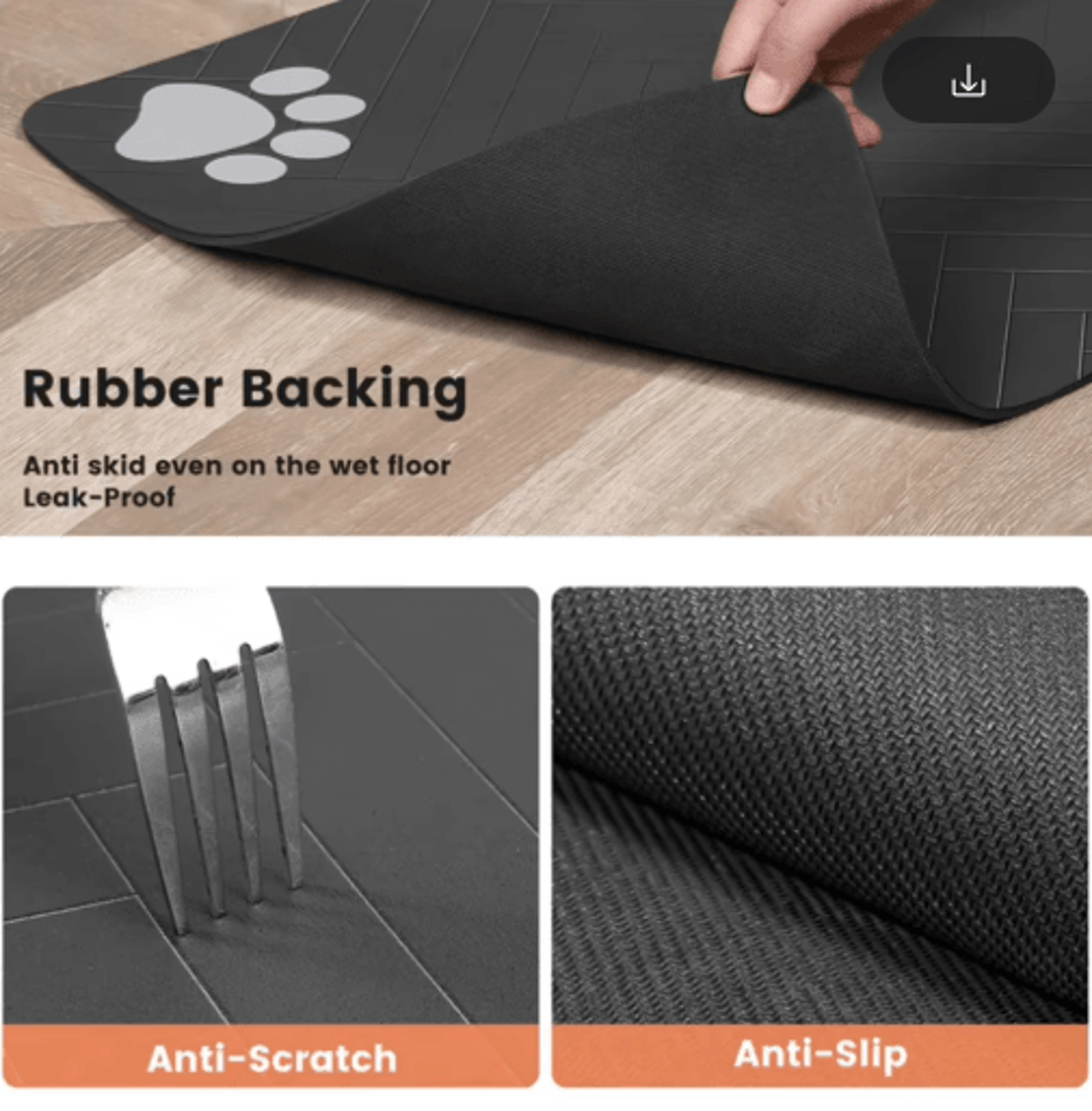 Waterproof QuickDry Pet Feeding Mat  NonSlip Placemat For Dog  Cat Bowls 13