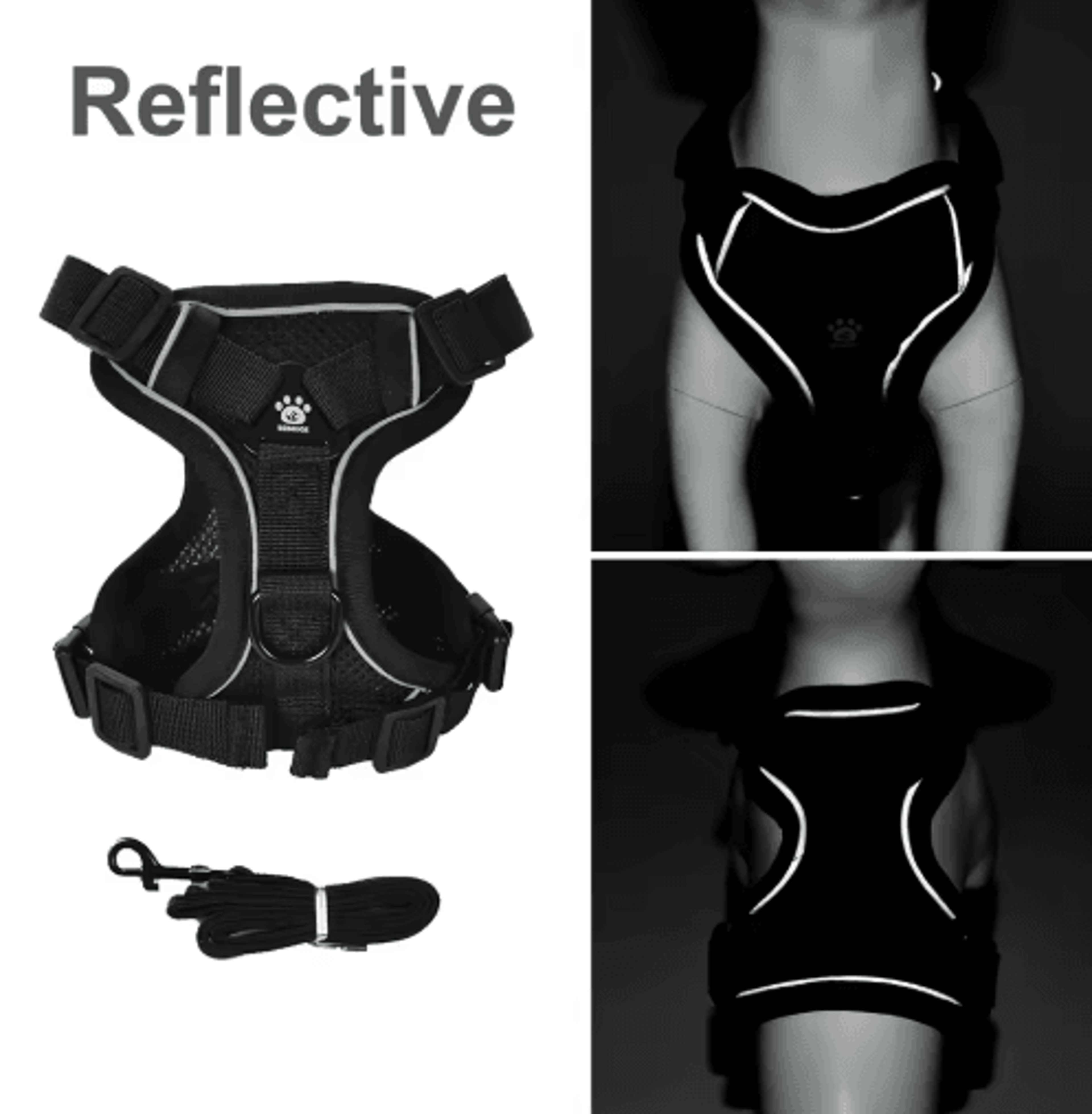 Reflective Pet Harness  Leash Set  Breathable Vest For Small  Medium Dogs And Cats 8