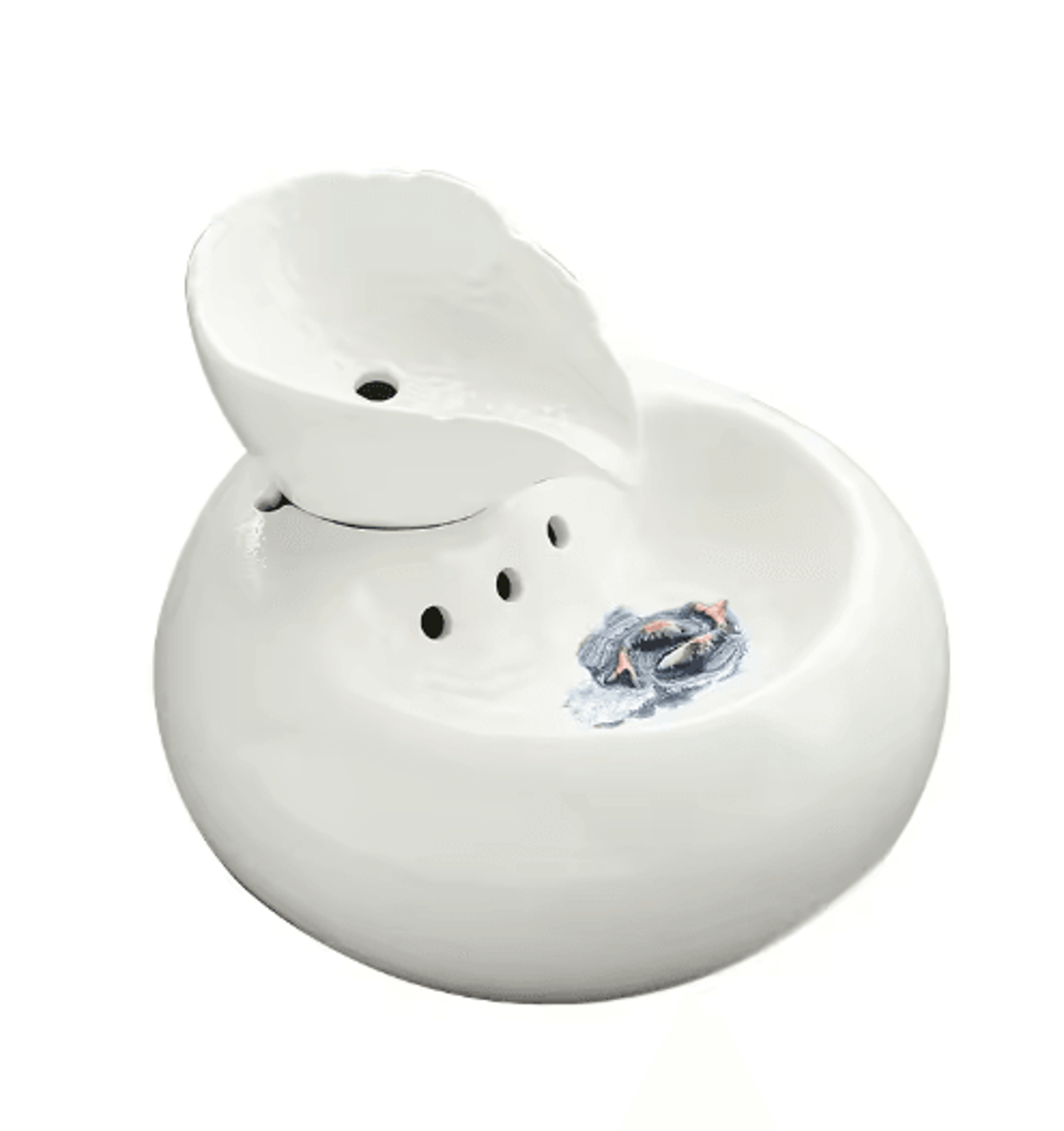 Ceramic Automatic Cat Water Fountain Leaf Design Circulating Filter Water Dispenser 1