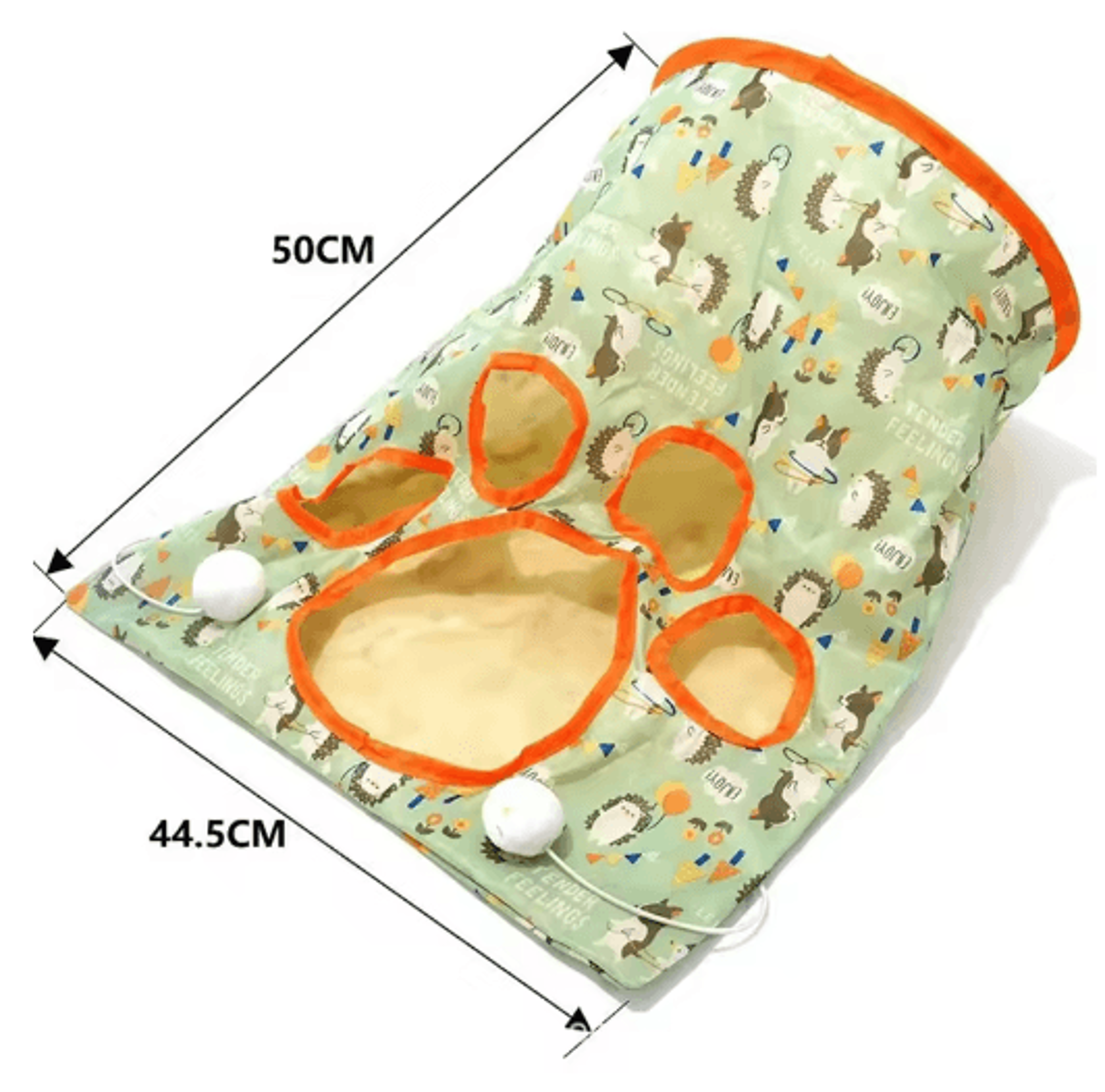 Foldable Crinkle Cat Tunnel Toy Cat Tunnel Toy With Noisy Paper  Interactive Rolling Play 6