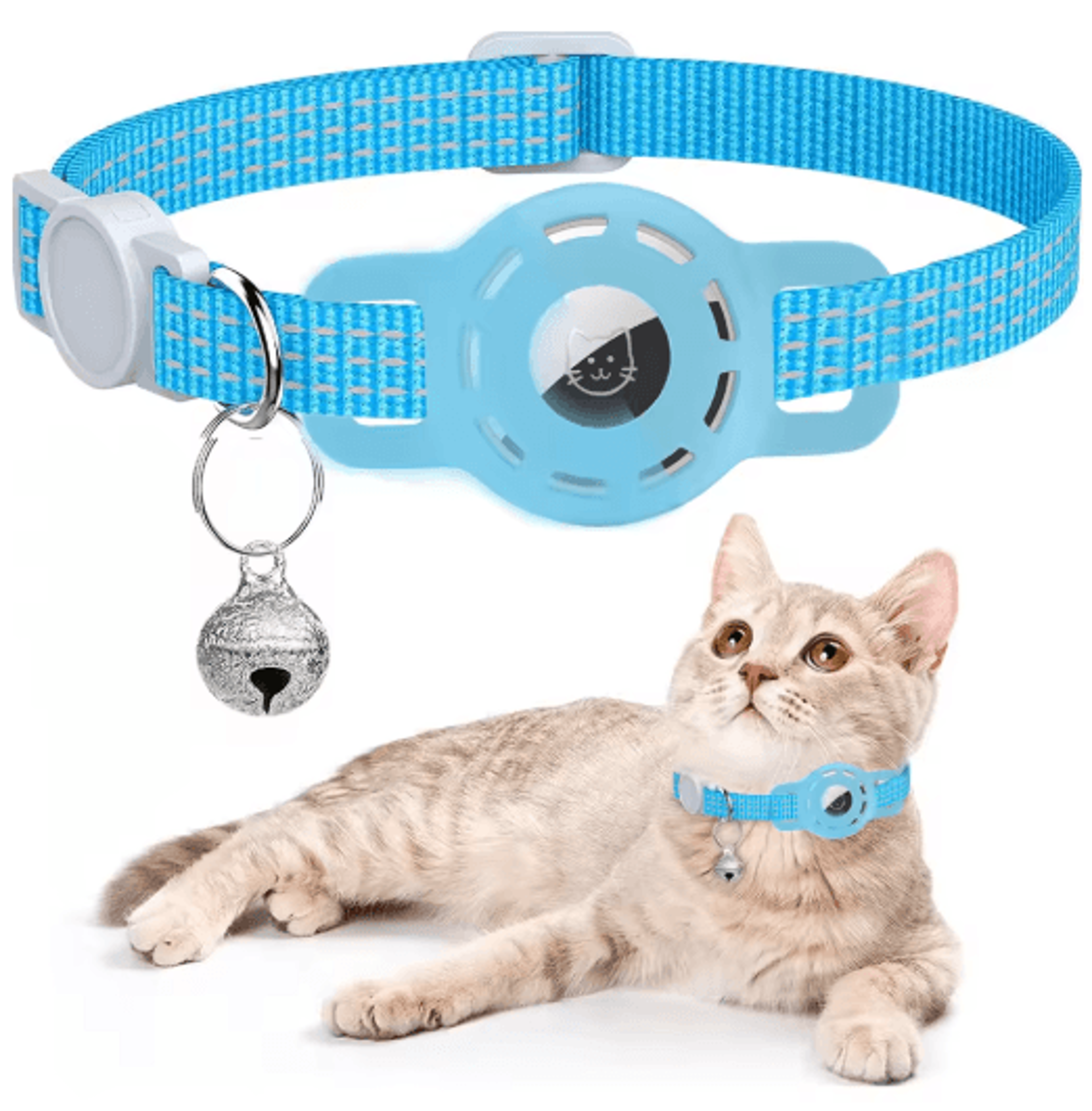 SafeTrack Reflective AirTag Pet Collar With Breakaway Safety Buckle 2