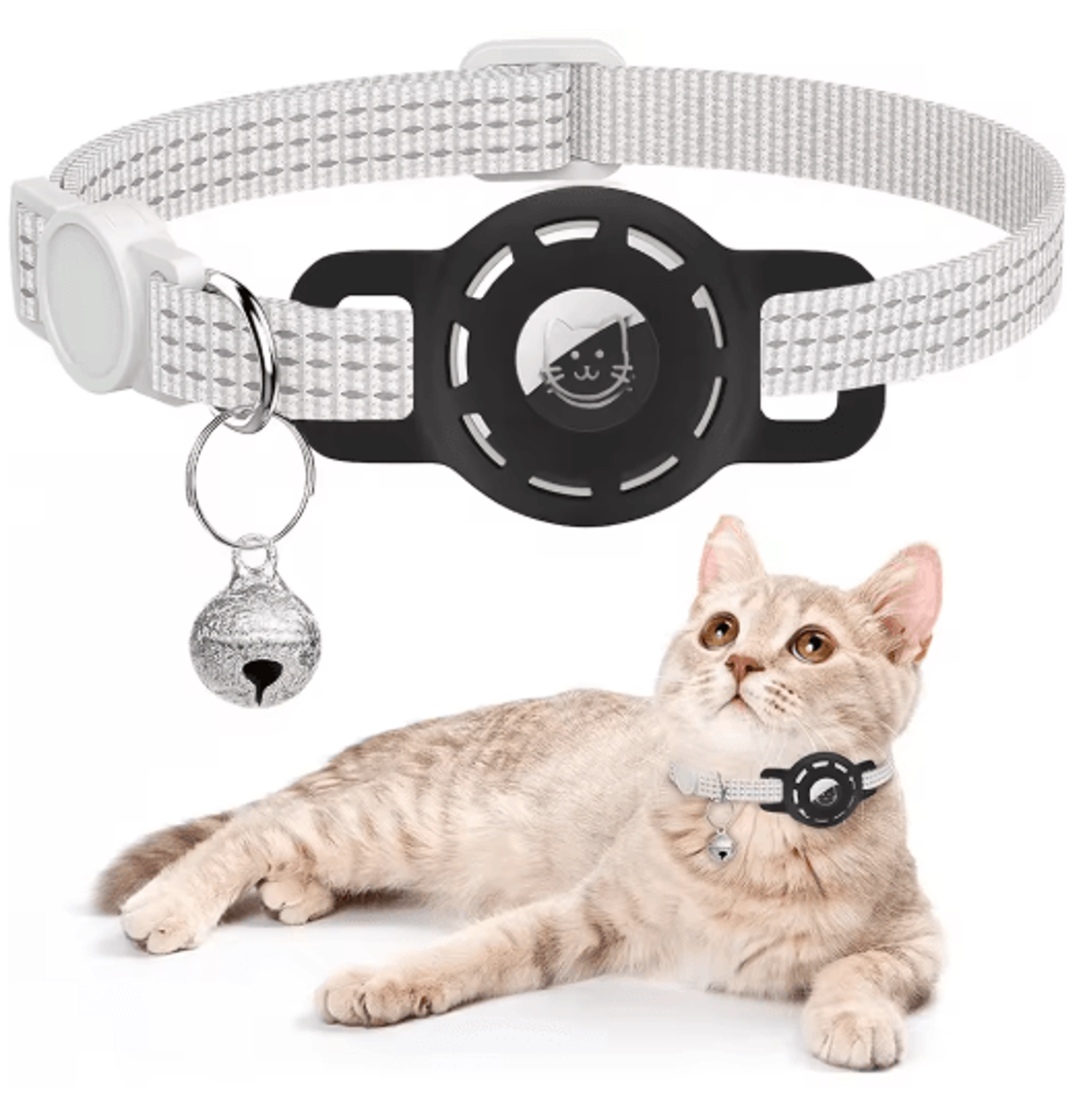 SafeTrack Reflective AirTag Pet Collar With Breakaway Safety Buckle 9